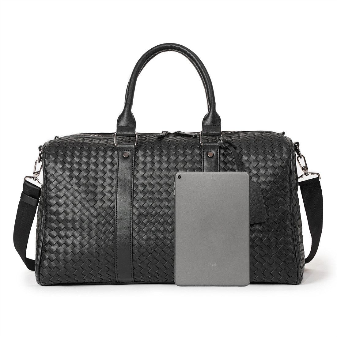 Japanese Brand × Vintage Outdoor retro woven travel duffle bag pu leather Size ONE SIZE - 5 Thumbnail