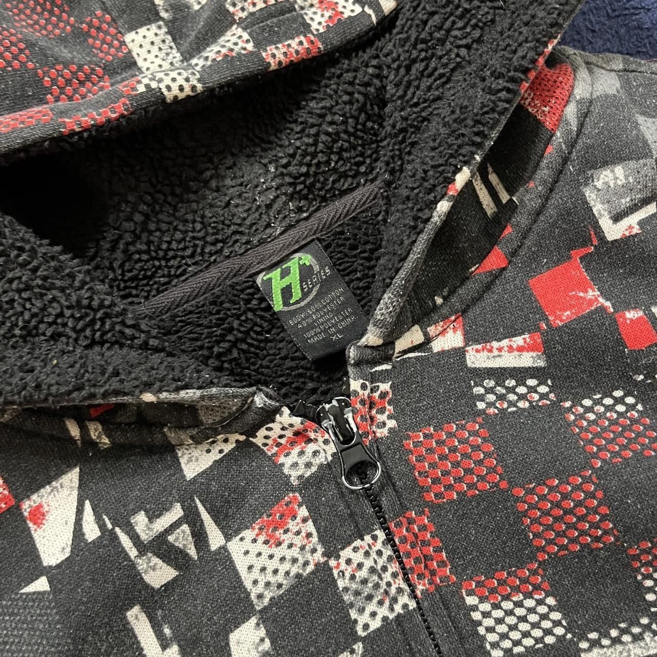 Other H+ Broken glass checkered abstract black white red hoodie Size US XL / EU 56 / 4 - 2 Thumbnail