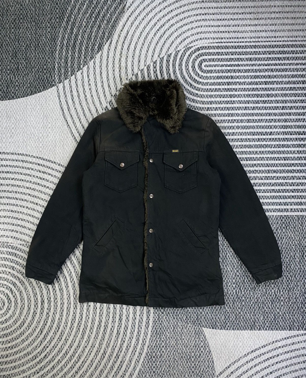 Wrangler Vintage Wrangler Faded Sherpa Fur Lined Ranch Button Coat Size US M / EU 48-50 / 2 - 1 Thumbnail