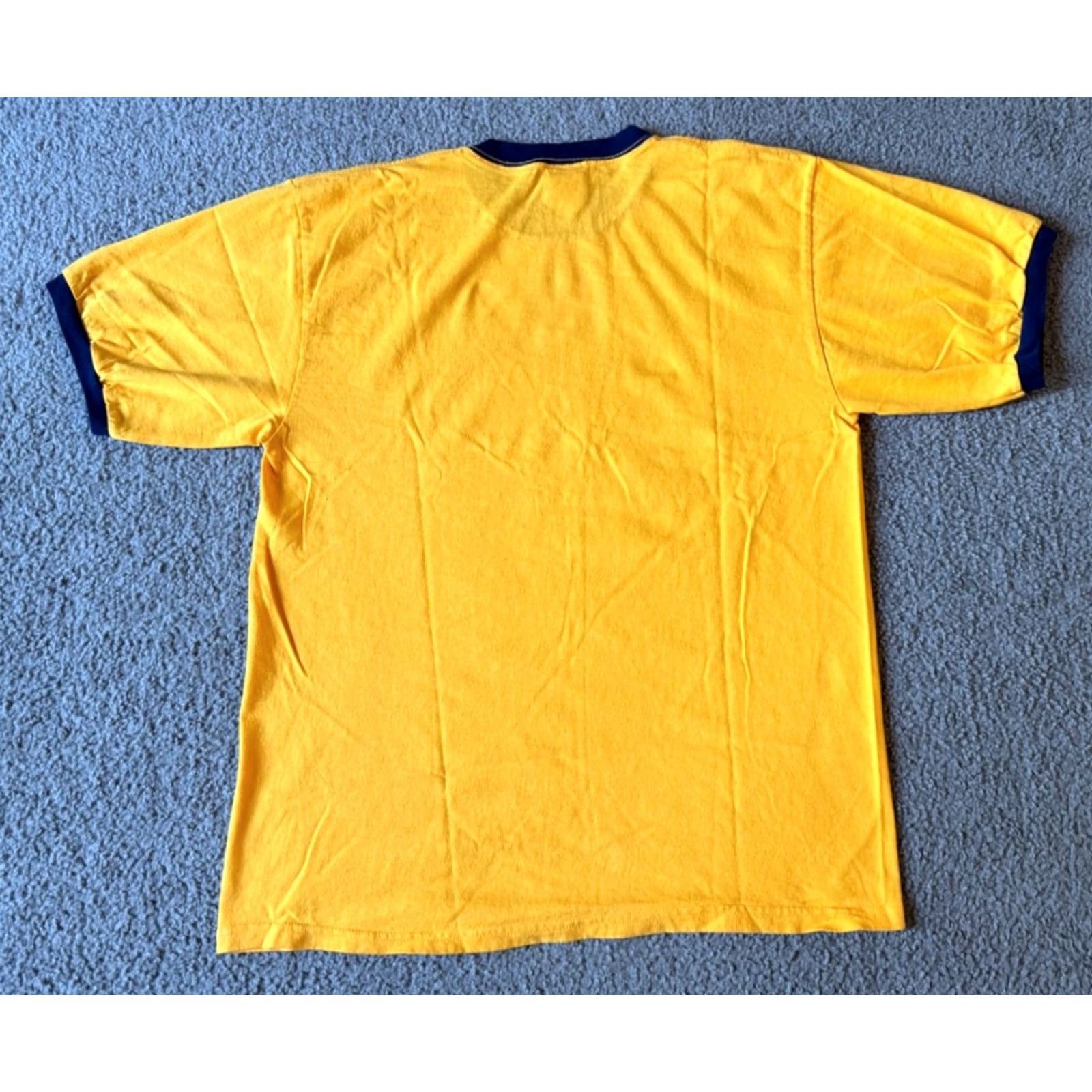Nickelodeon VINTAGE Nickelodeon Spongebob Squarepants Ringer T-Shirt - Adult Large - Yellow - 2003 Cartoon Size US L / EU 52-54 / 3 - 2 Thumbnail