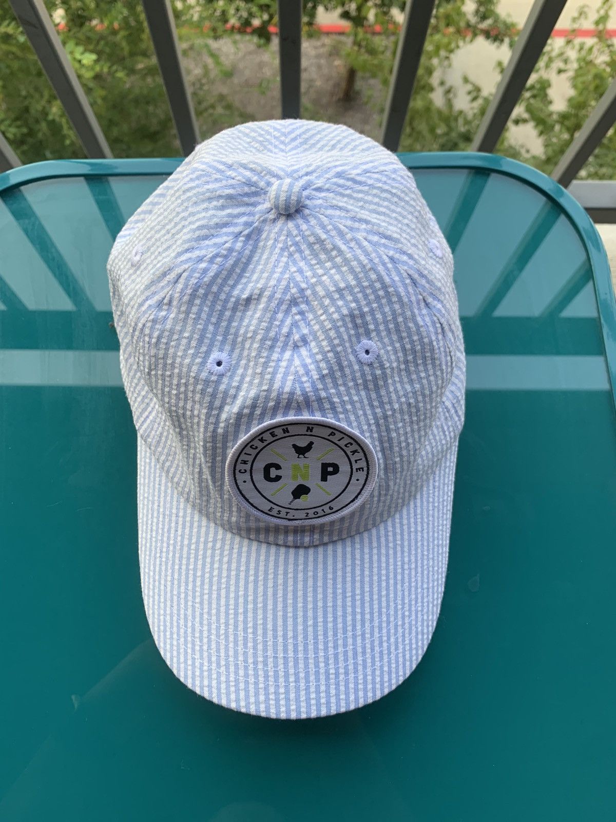 New Era Chicken N Pickle Blue Seersucker Hat Size ONE SIZE - 2 Thumbnail