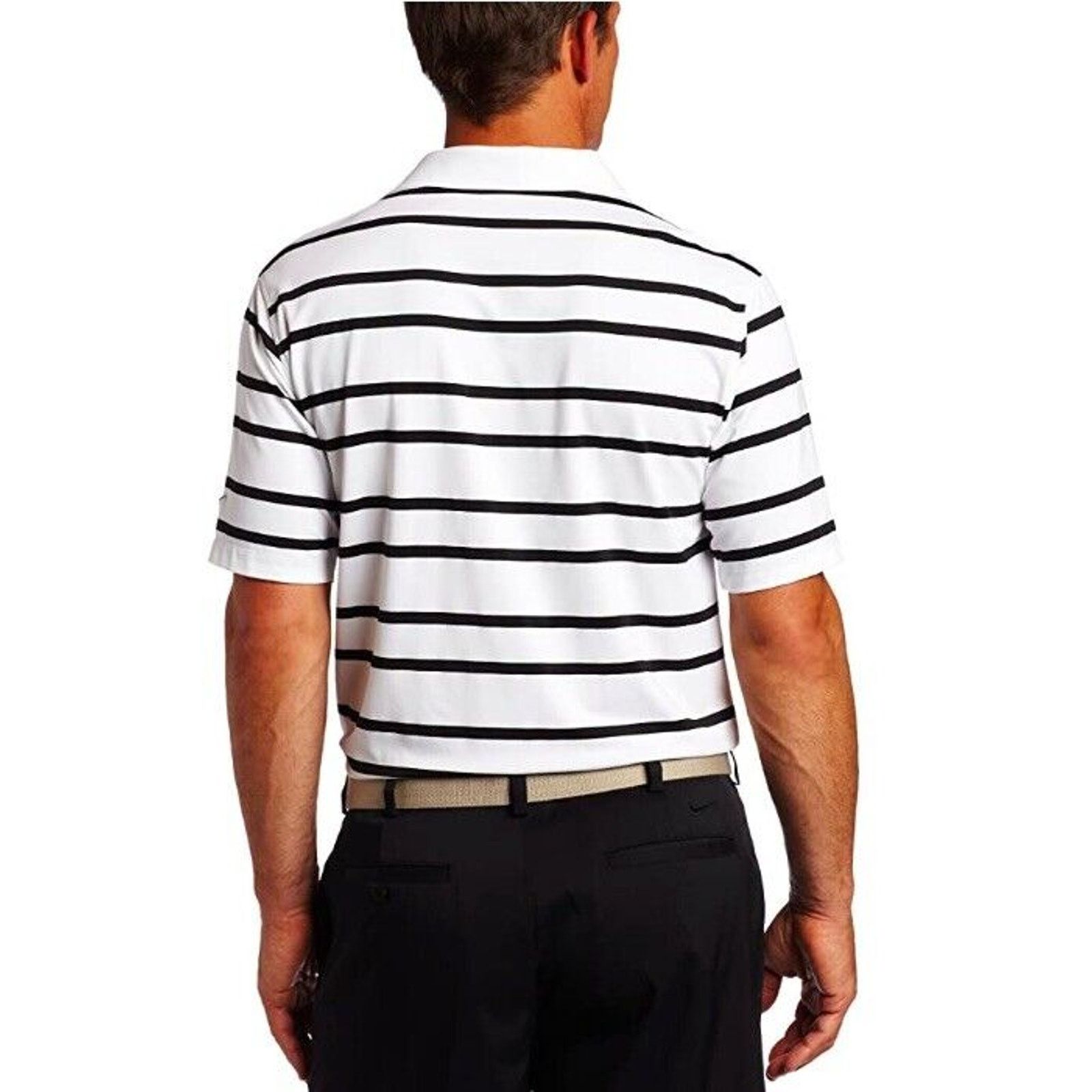 Nike Nike Golf UV Ultra Bold Stripe Polo Shirt White Pink Mens XL Size US XL / EU 56 / 4 - 9 Thumbnail