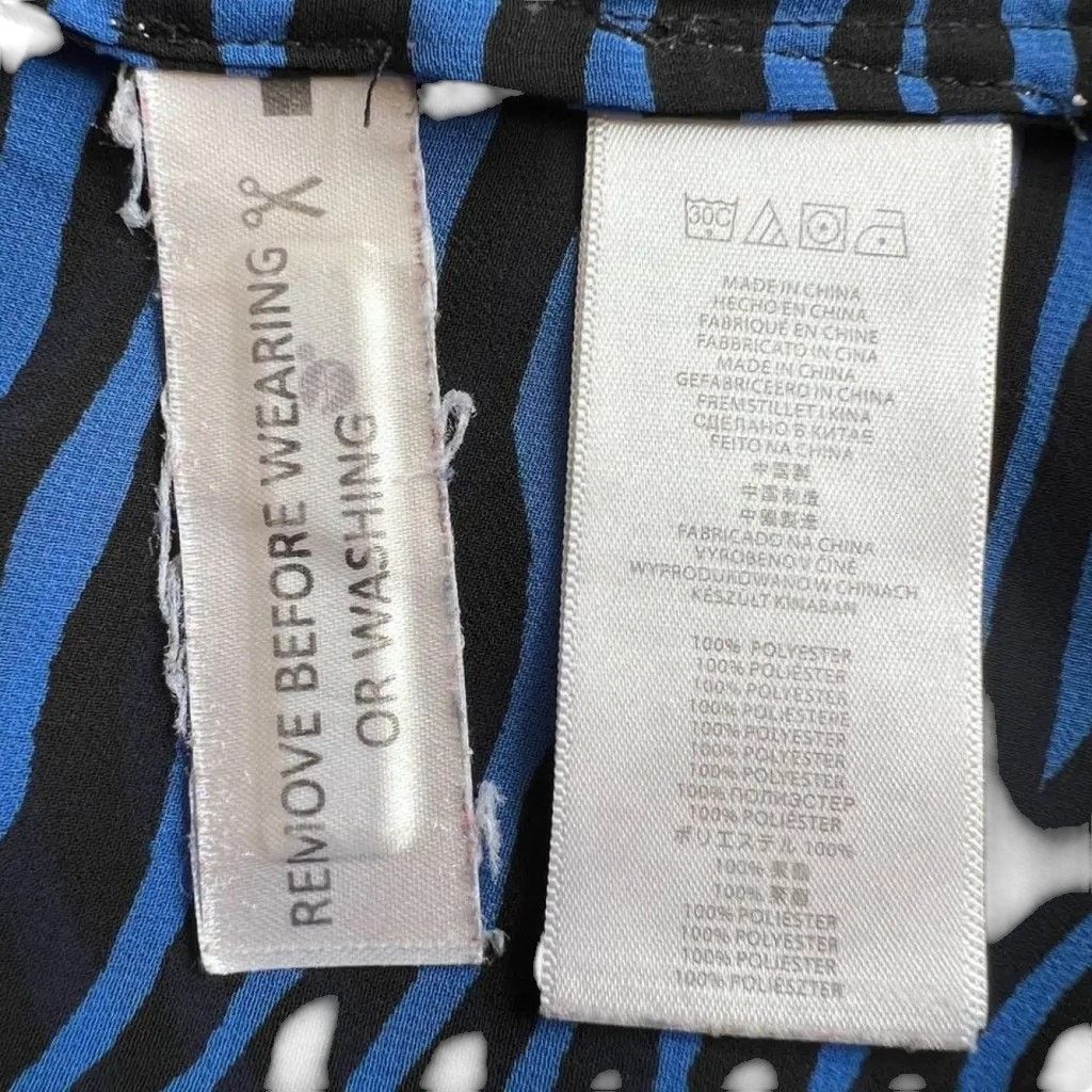 Michael Kors Michael Kors Blue Black Stripes Sleeveless Top, S Size S / US 4 / IT 40 - 7 Thumbnail
