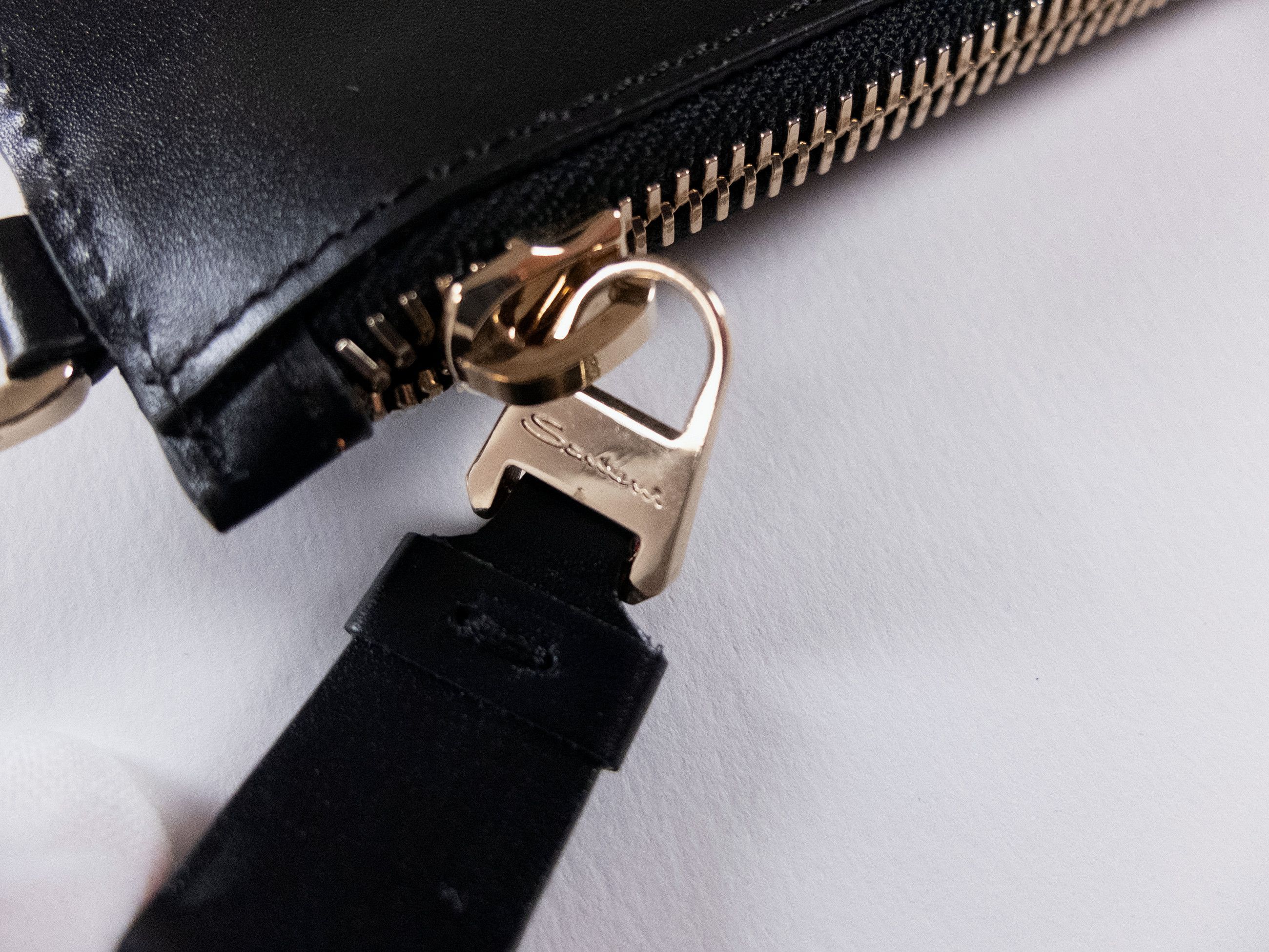 Santoni SANTONI black leather dual card wallet with strap Italy Size ONE SIZE - 9 Thumbnail