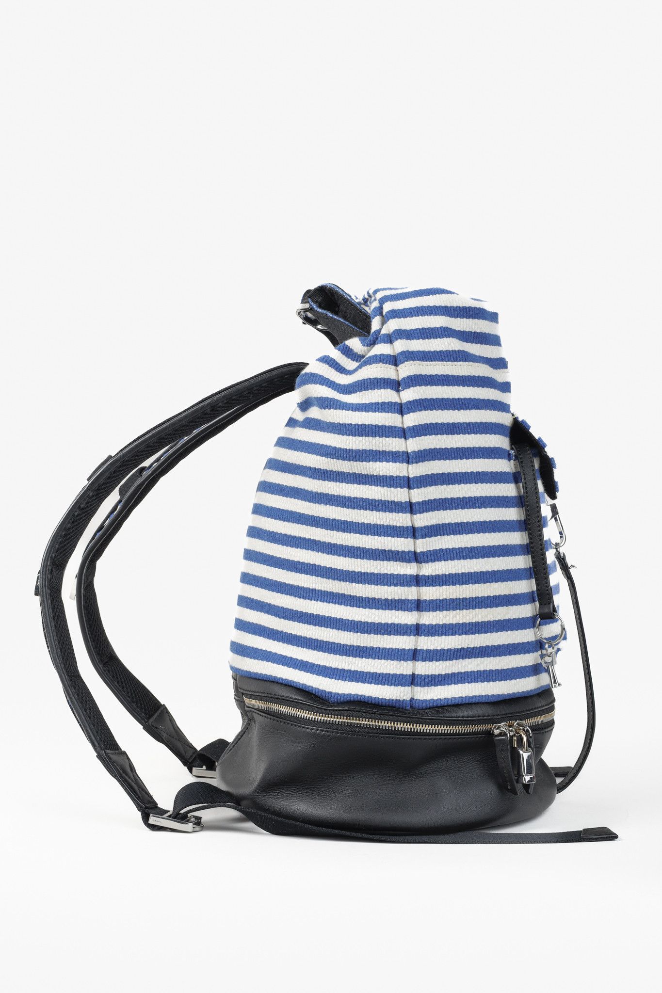 WANT Les Essentiels Want Les Essentiels Blue and White Striped Backpack Size ONE SIZE - 3 Thumbnail