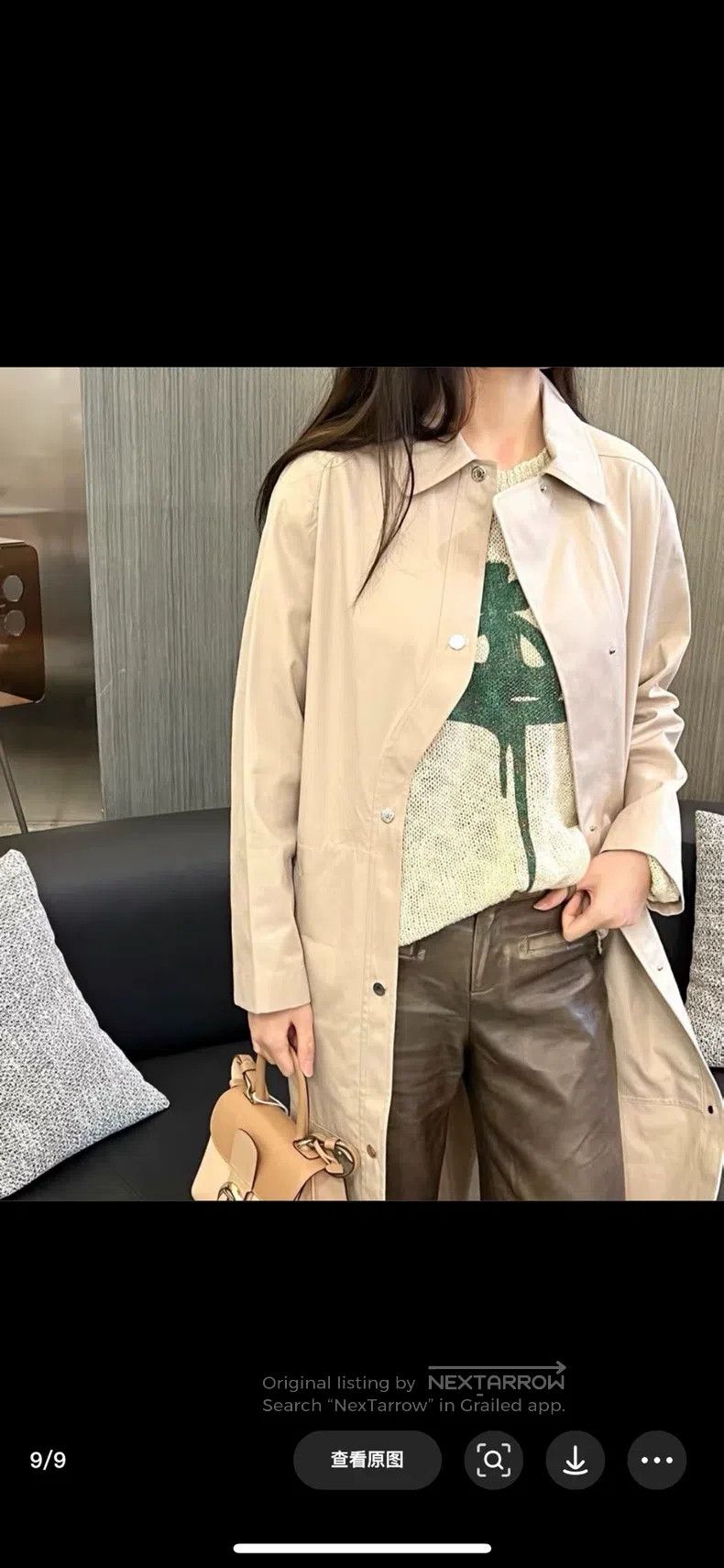 Hermes Hermes Khaki Belted Asymmetrical Duster Coat Size XXS / US 00 / IT 34 - 1 Thumbnail