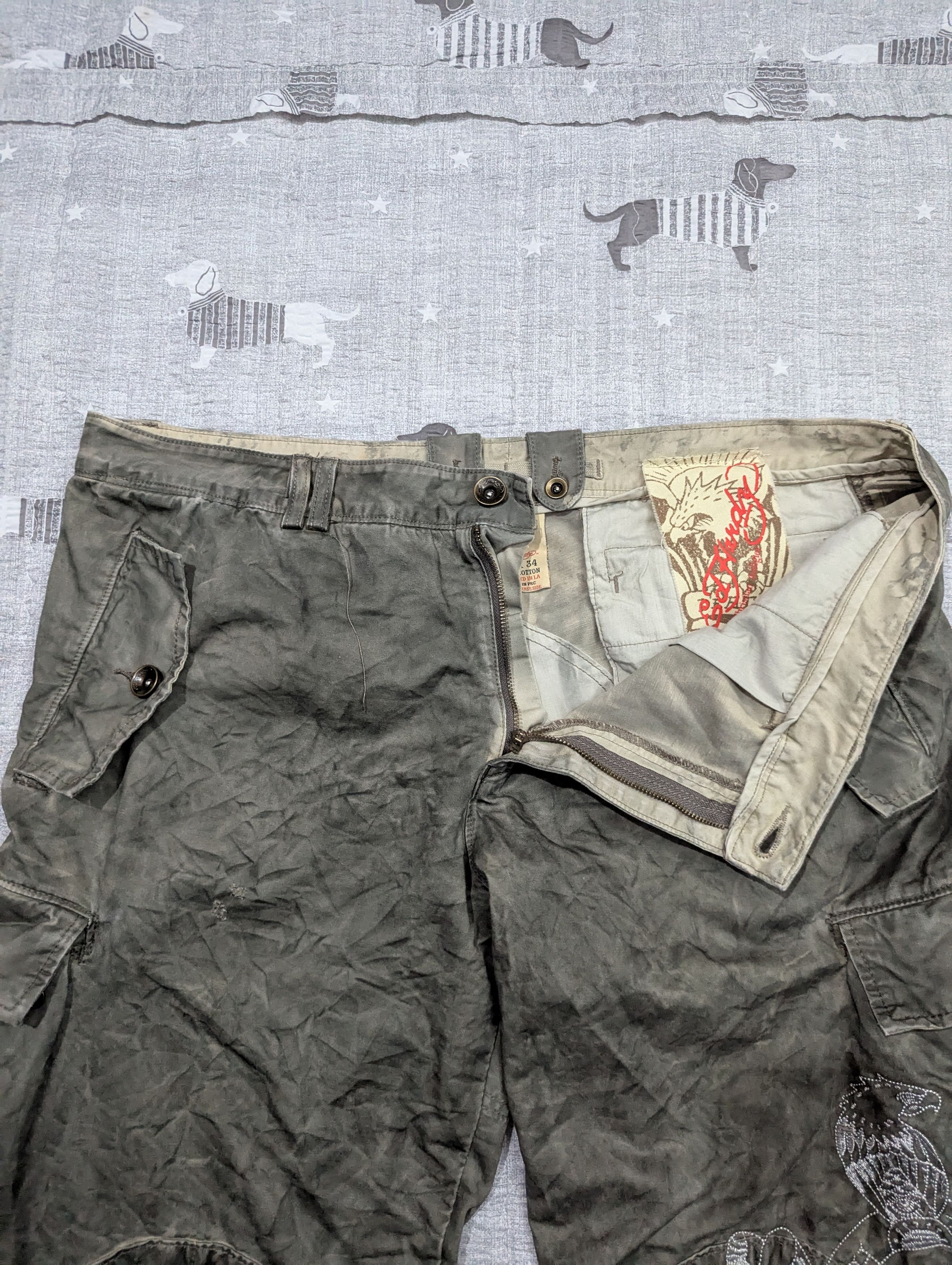 Christian Audigier × Ed Hardy Ed Hardy cargo zip baggy wide pants Size US 38 / EU 54 - 7 Thumbnail