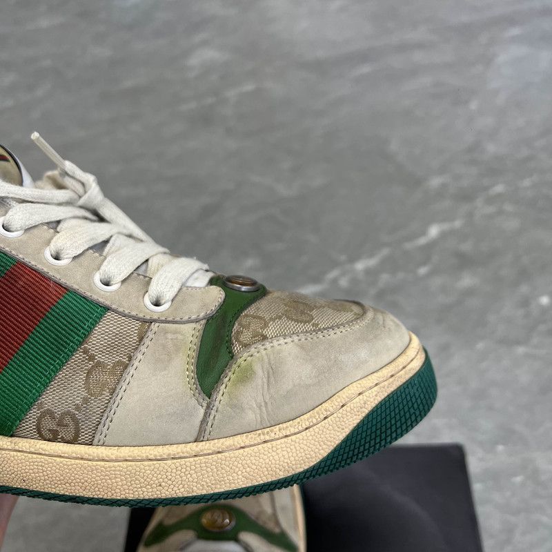 Gucci Gucci Screener Vintage Leather Sneakers for Men - Size US 10.5 / EU 43-44 - 5 Thumbnail