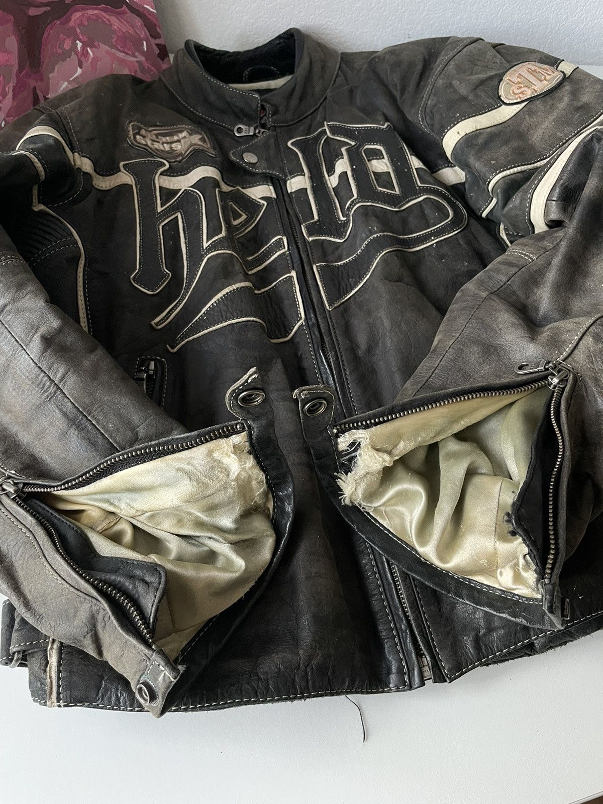 Vintage Vintage Held Racing Leather Jacket Punk Faded Brown Moto Y2K Size US XL / EU 56 / 4 - 12 Thumbnail