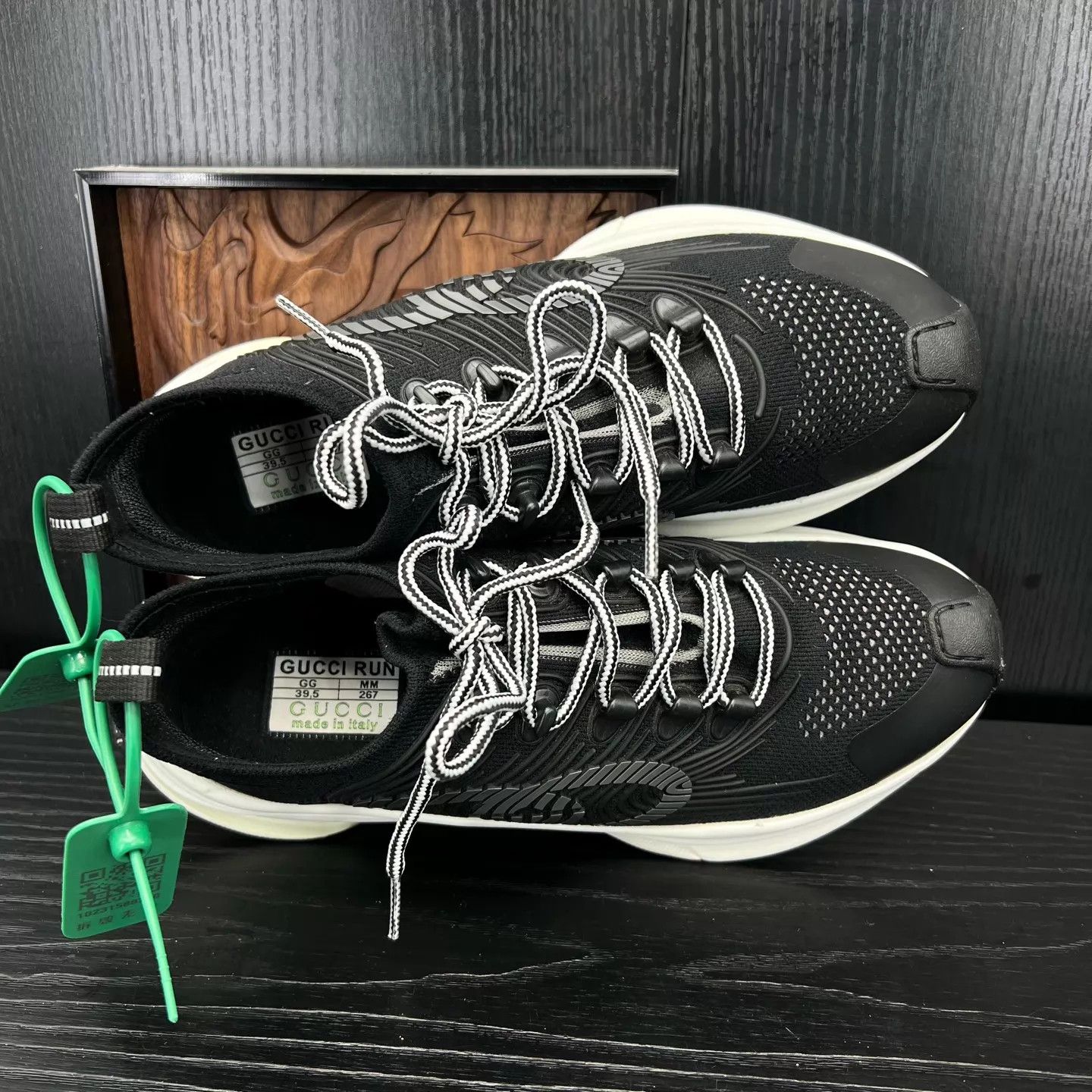 Gucci Gucci Run Black Sneakers Women's 37 New W/ Box Size US 6.5 / IT 36.5 - 3 Thumbnail
