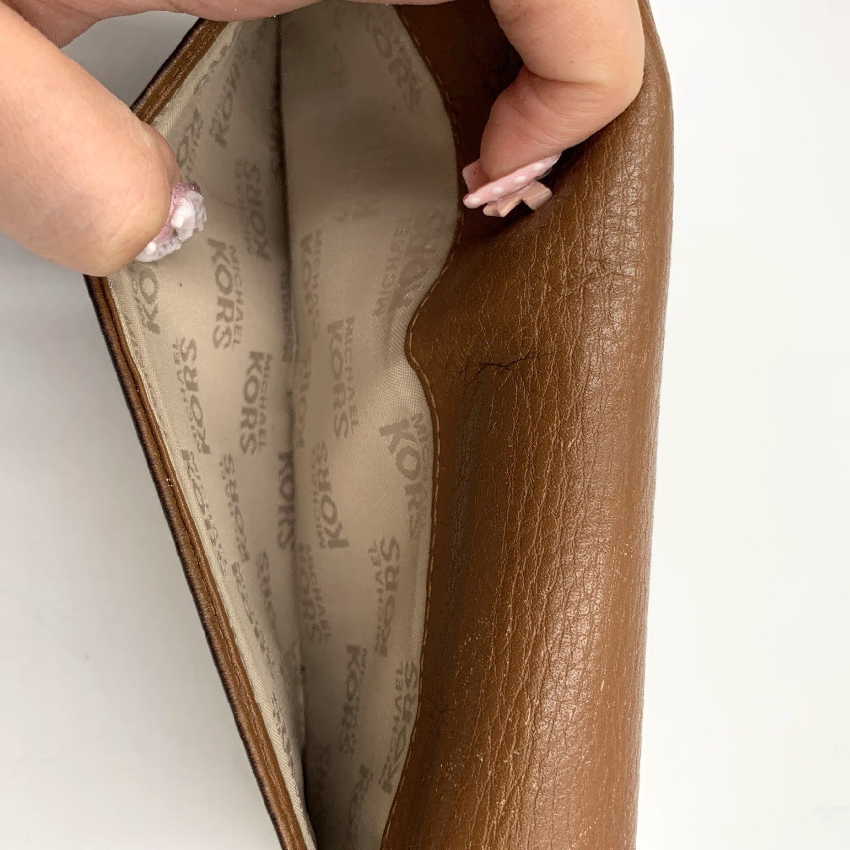 Michael Kors Michael Kors Women's Wallet Long Continental Flap Leather Brown Clutch Logo Credit Card Folding Size ONE SIZE - 7 Thumbnail