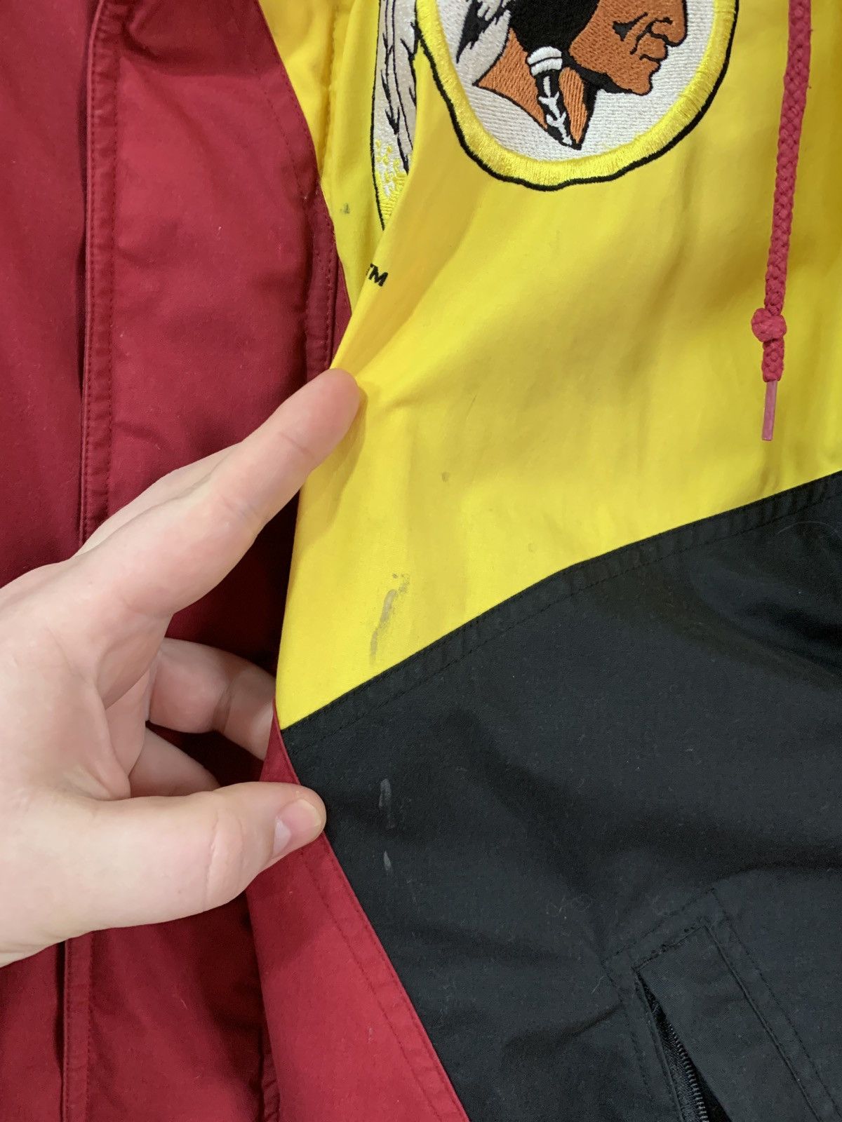 Apex Washington Redskins Apex One Bomber Jacket 90x Vintage NFL Size US XL / EU 56 / 4 - 8 Thumbnail