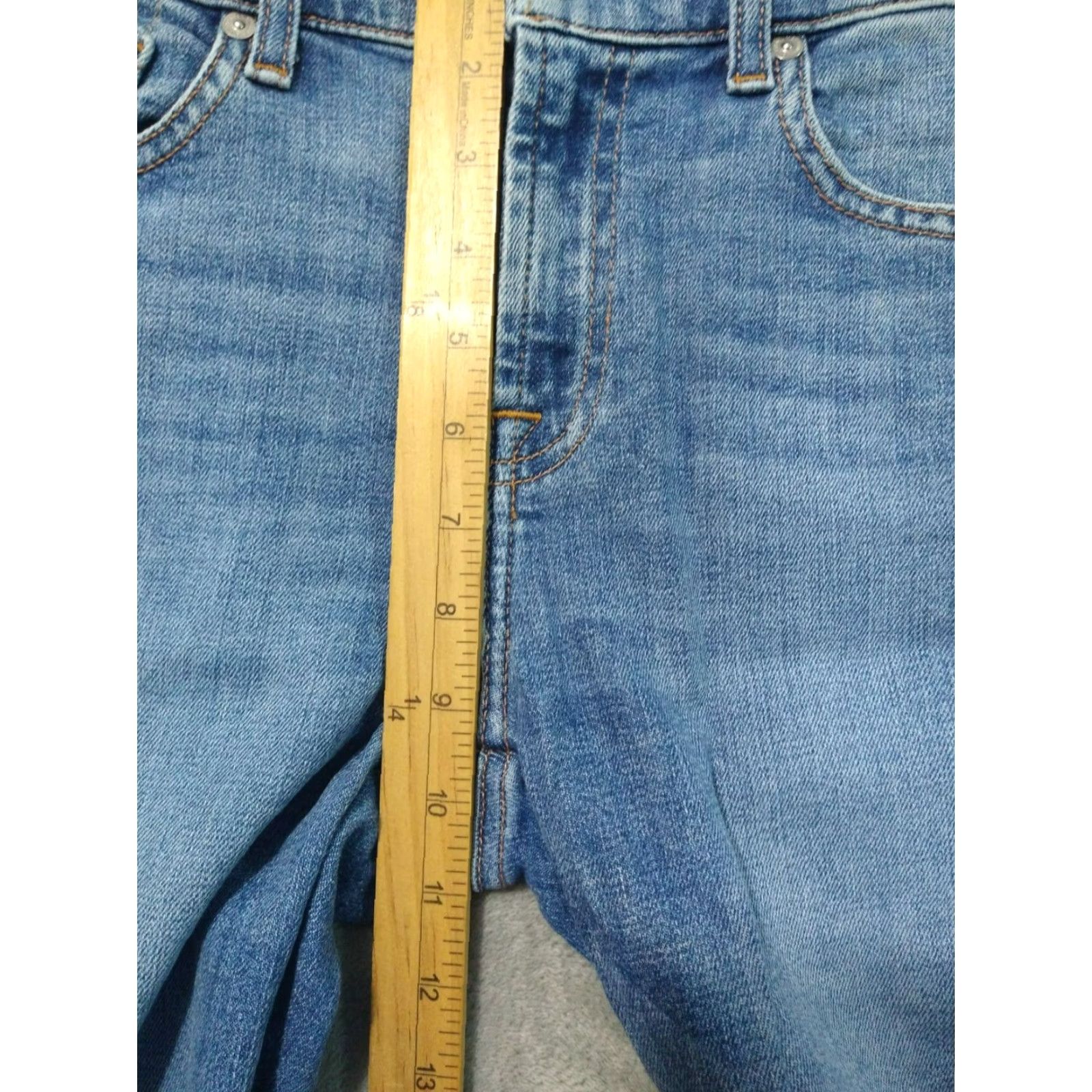7 For All Mankind 7 For All Mankind Jeans Womens 26 Blue Denim Side Striped Ankle Skinny Stretch Shirt? Size 26" / US 2 / IT 38 - 4 Thumbnail
