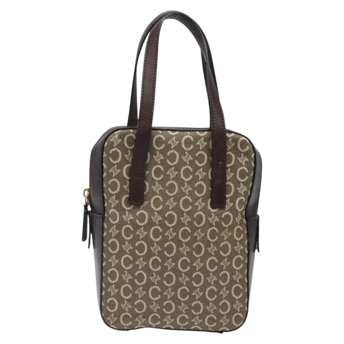 Celine CELINE C Macadam Canvas Hand Bag Brown Gold Size ONE SIZE - 2 Thumbnail