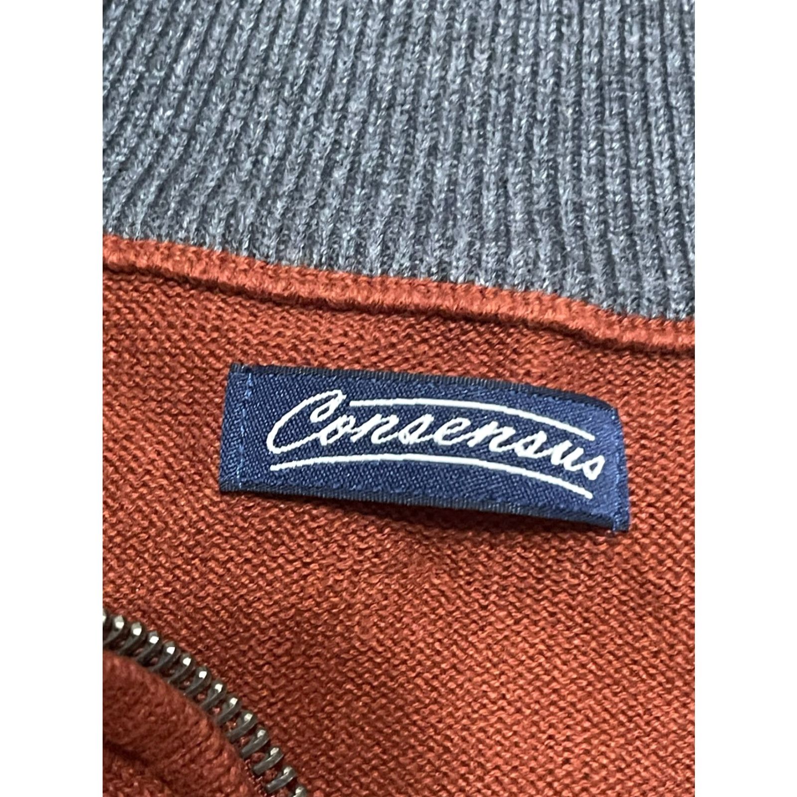 Vintage Consensus Sweater Men’s Size Medium Orange 1/4 Zip Pullover Long Sleeve Size US M / EU 48-50 / 2 - 7 Thumbnail