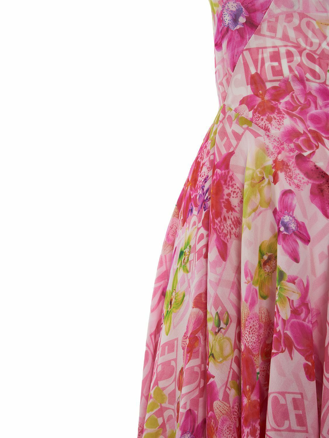 Versace o1y0226 Silk Midi Dress in Multicolor Size S / US 4 / IT 40 - 5 Thumbnail