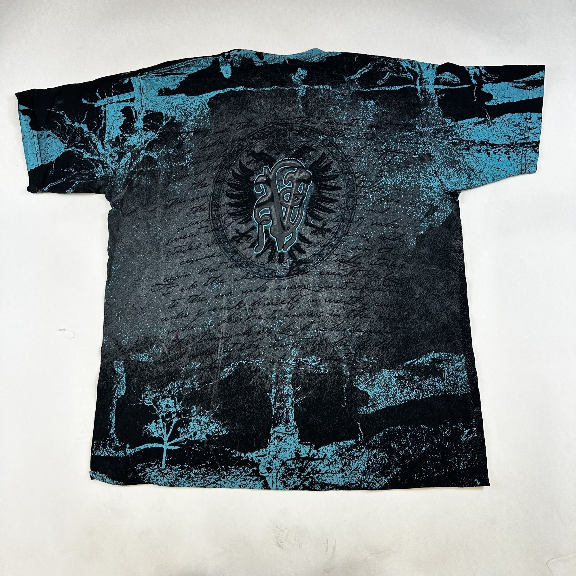 Vintage Apprime Courage Above All Graphic T-Shirt L Black & Blue 100 Size US L / EU 52-54 / 3 - 2 Thumbnail