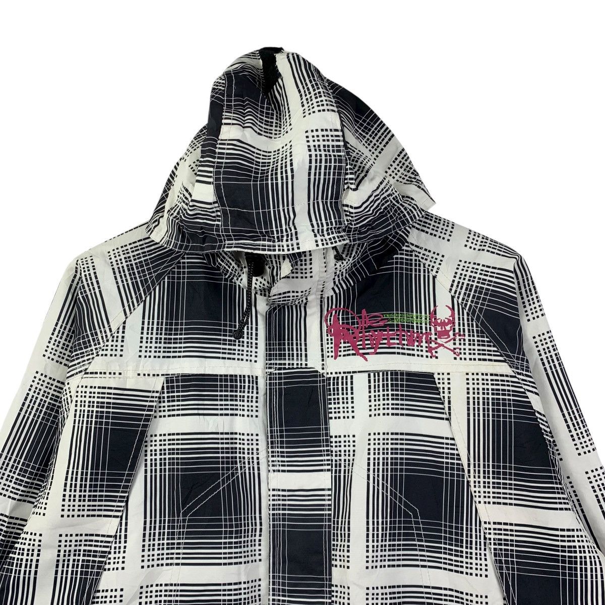 Vintage Vintage le-Rhythm Trick Master Grid Pattern Hooded Jacket Size US XS / EU 42 / 0 - 2 Thumbnail