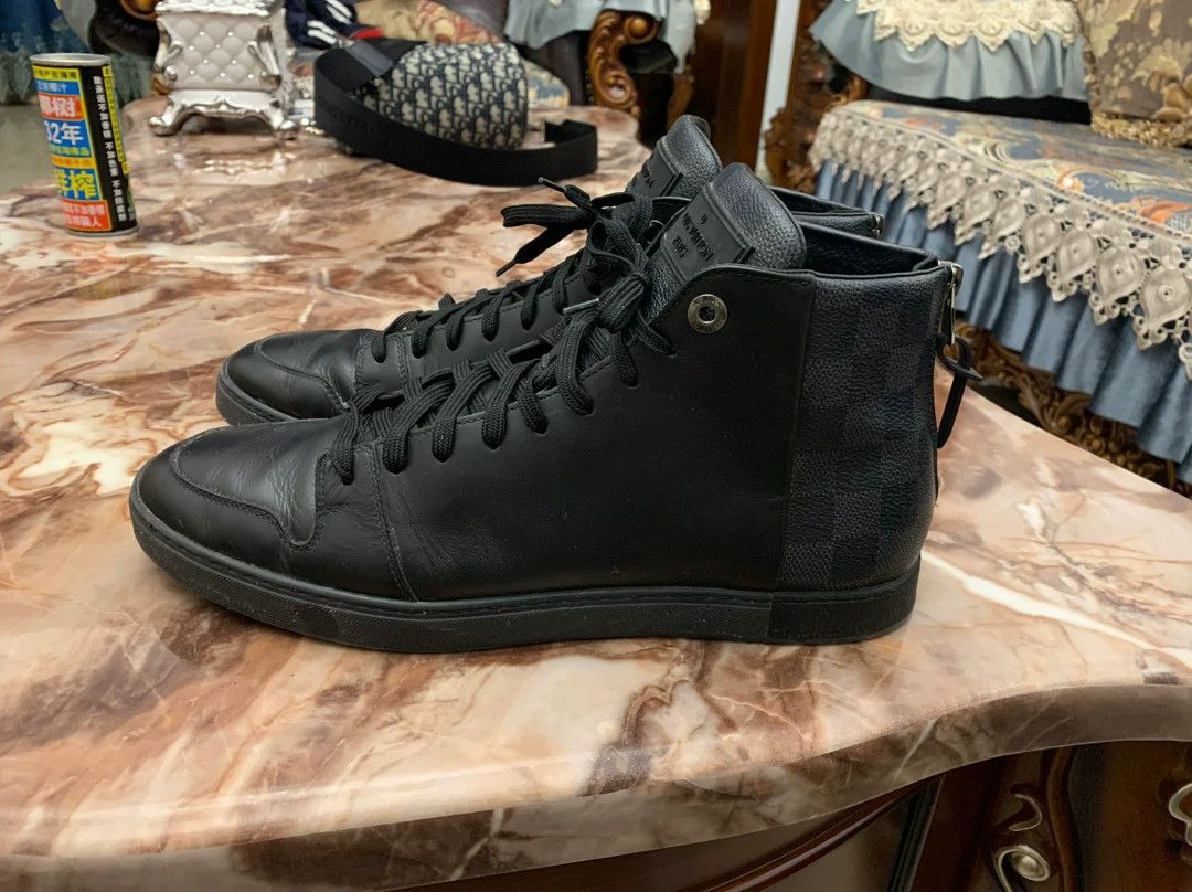 Louis Vuitton LV Men's Size 9 Monogram Calfskin Paneled Shoes (Like New) Size US 9 / EU 42 - 3 Thumbnail