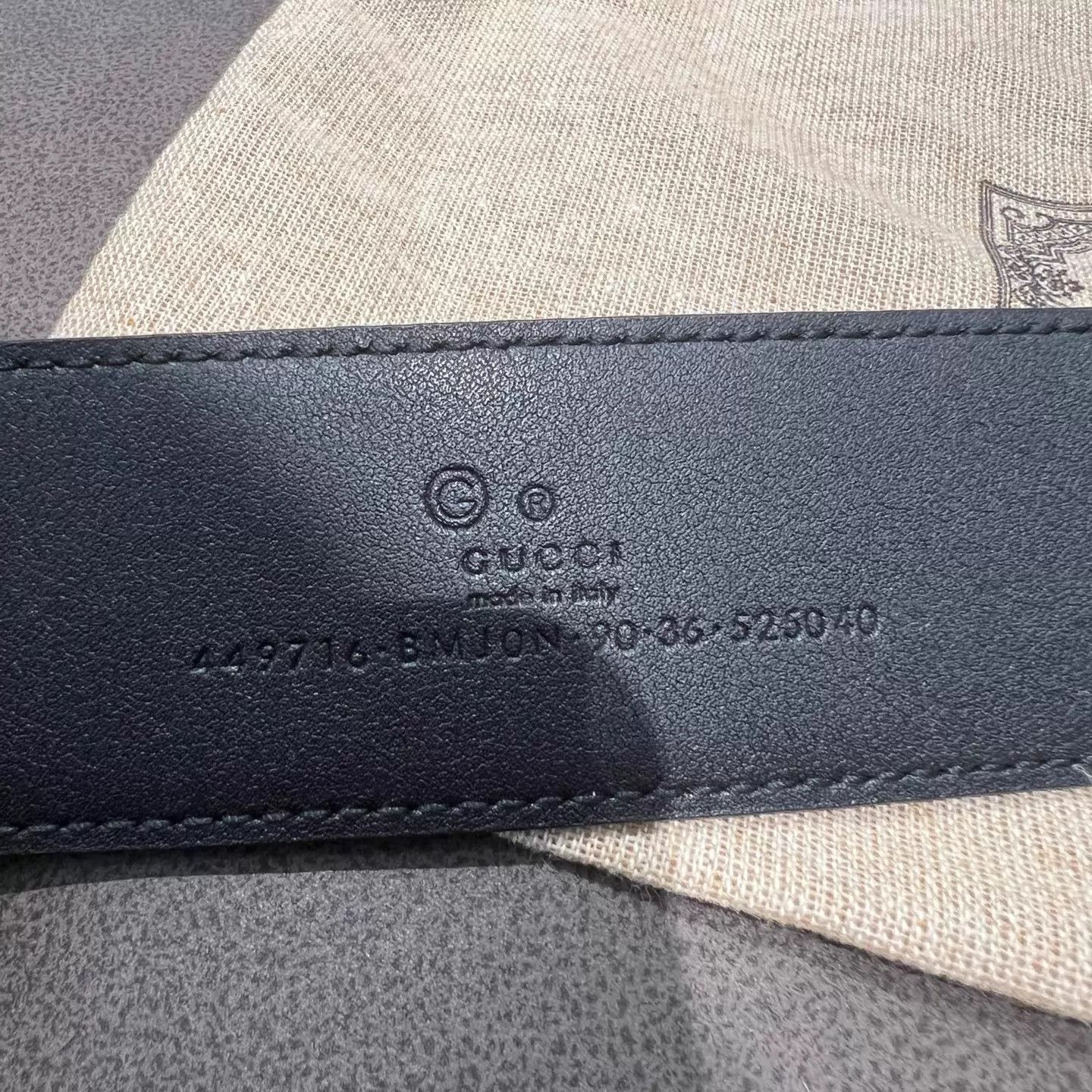 Gucci GUCCI Double G Embossed Cowhide Pin Buckle Belt Size ONE SIZE - 3 Thumbnail