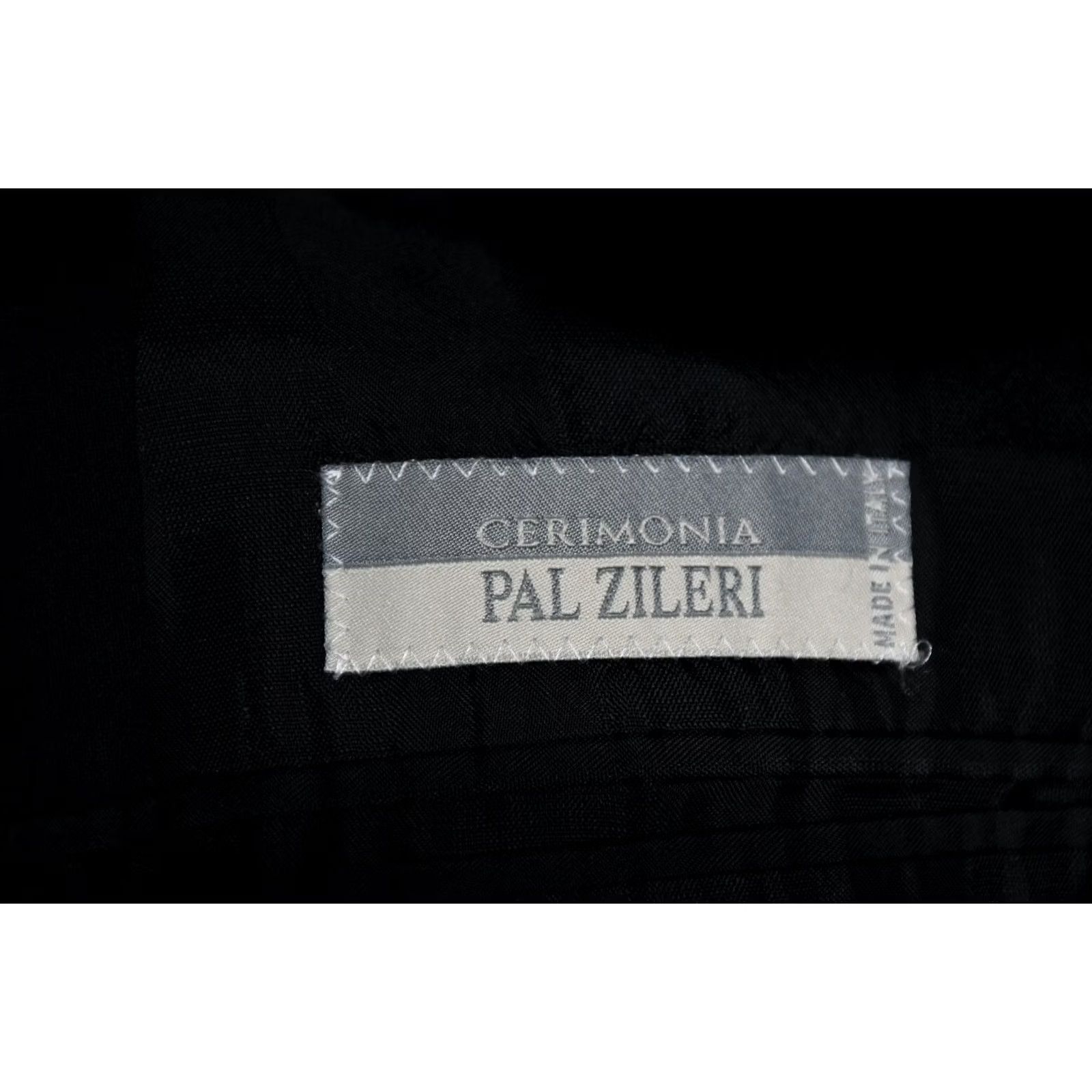 Pal Zileri PAL ZILIERI CEREMONIA REDA SUPER 100's Wool Long Jacket 52 Black Mens Blazer Vintage No Size 52R - 7 Thumbnail
