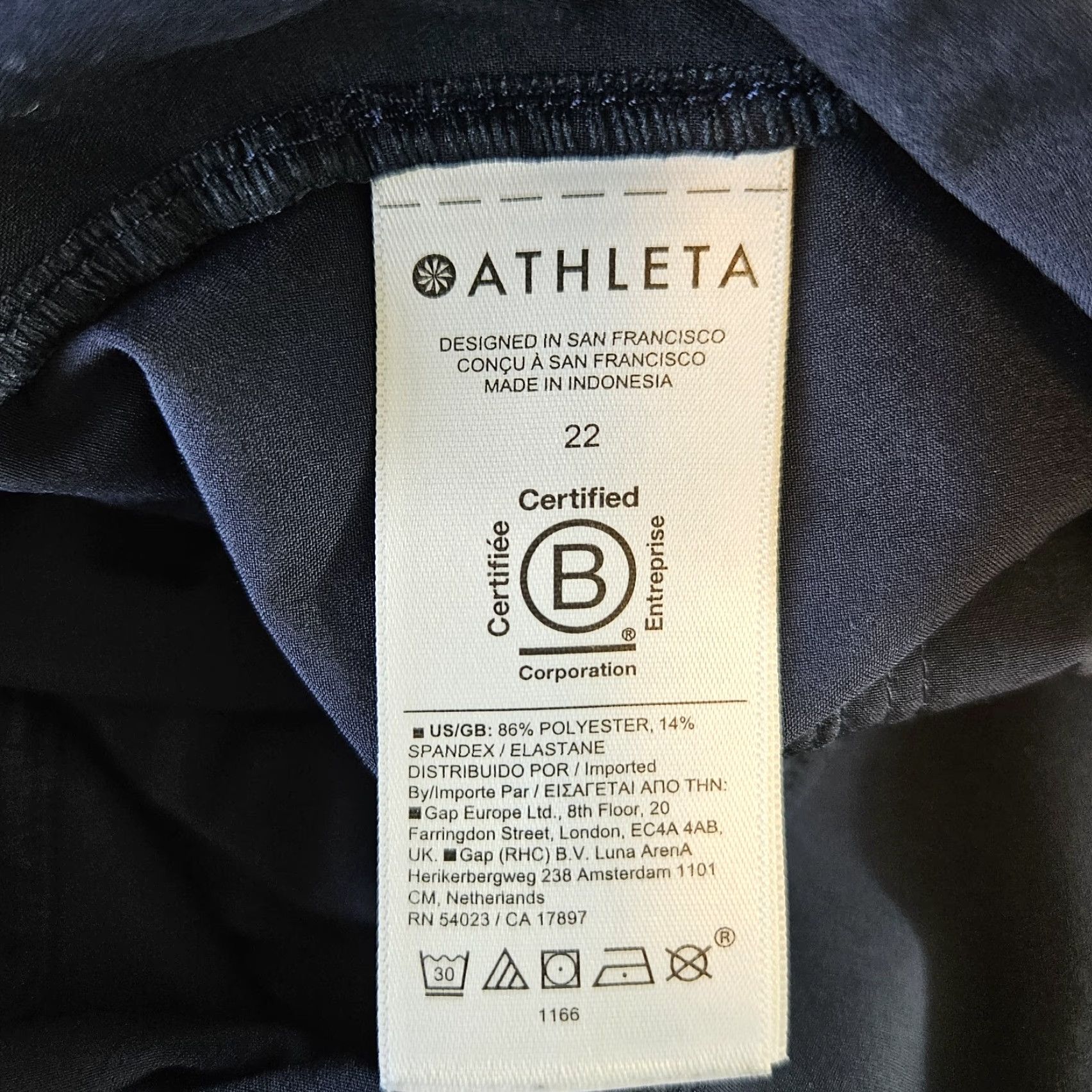 Athleta Athleta Womens Brooklyn Heights Wide Leg Pants Sz 22 Blue Pull On Zip Pockets Size 40" / US 18 - 6 Thumbnail