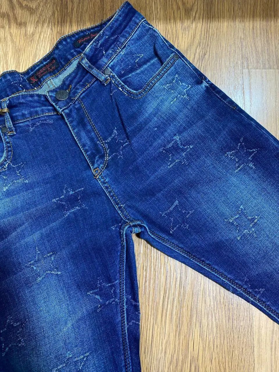 Japanese Brand Dirty Distressed Jeans Patchwork Painted Flared Baggy Size US 32 / EU 48 - 3 Thumbnail