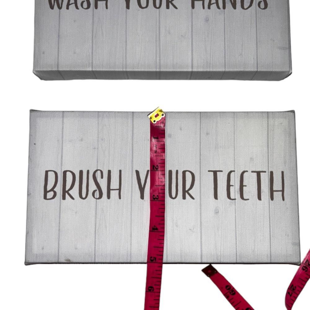 Designer Wash Your Hands Brush Your Teeth Bathroom Wall Art Size ONE SIZE - 3 Thumbnail