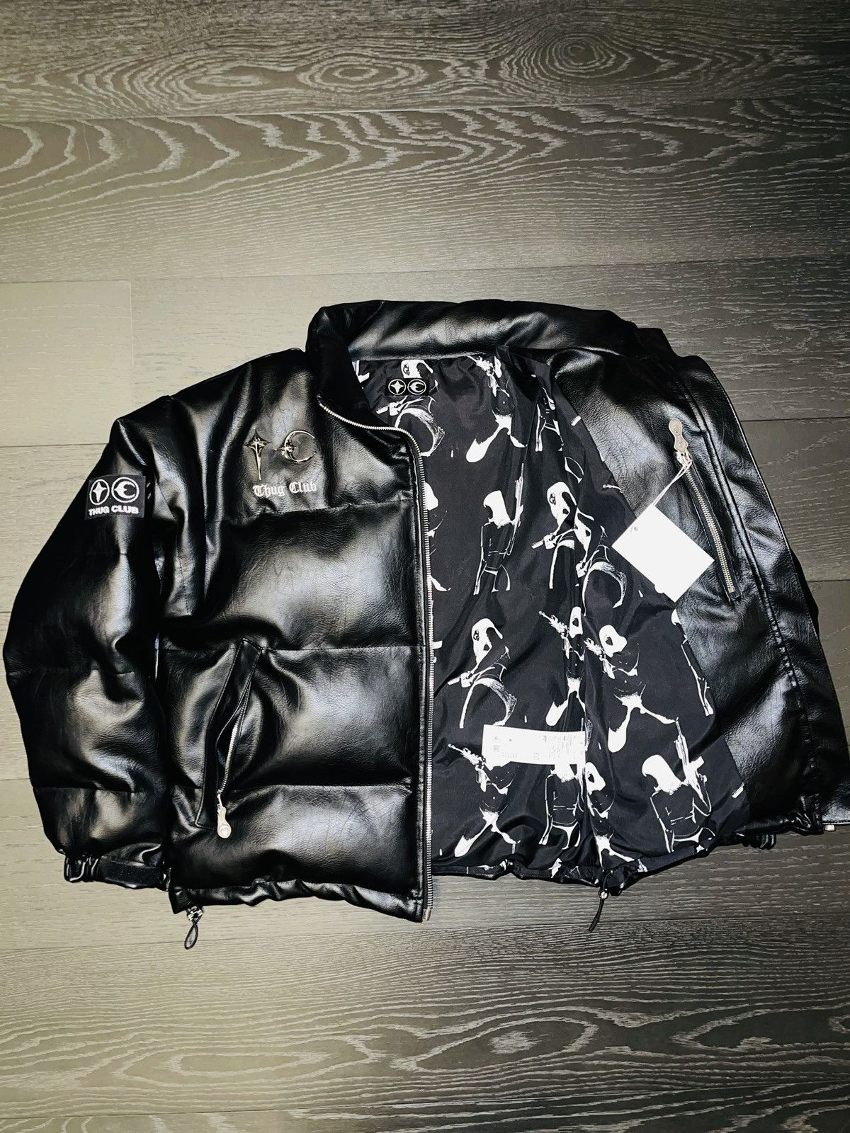 Thug Club 《SLURP HIGH》THUG CLUB TC Leather Puffer Jacket