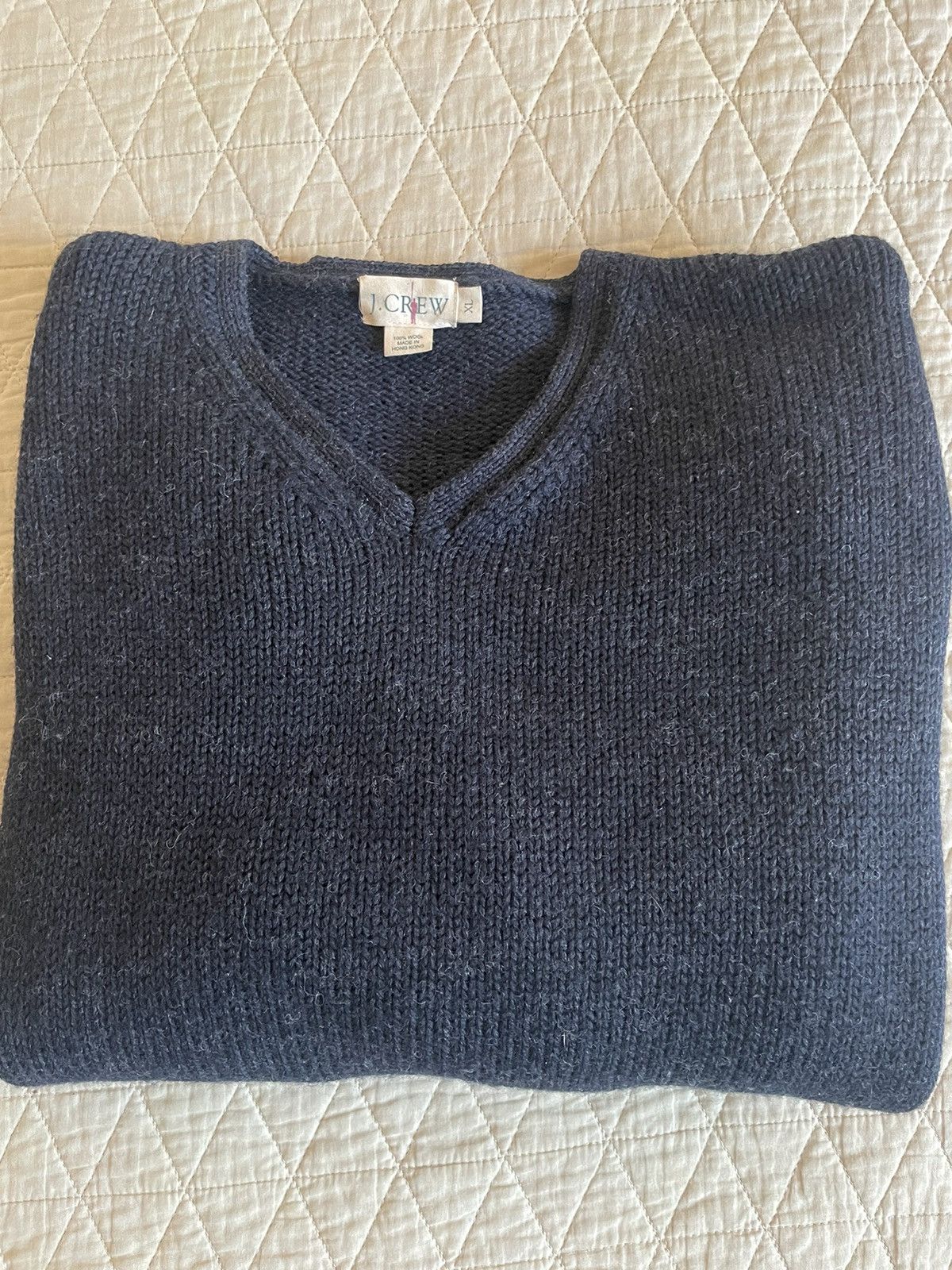 J.Crew × Vintage Wool V-Neck Sweater Size XL / US 12-14 / IT 48-50 - 4 Thumbnail