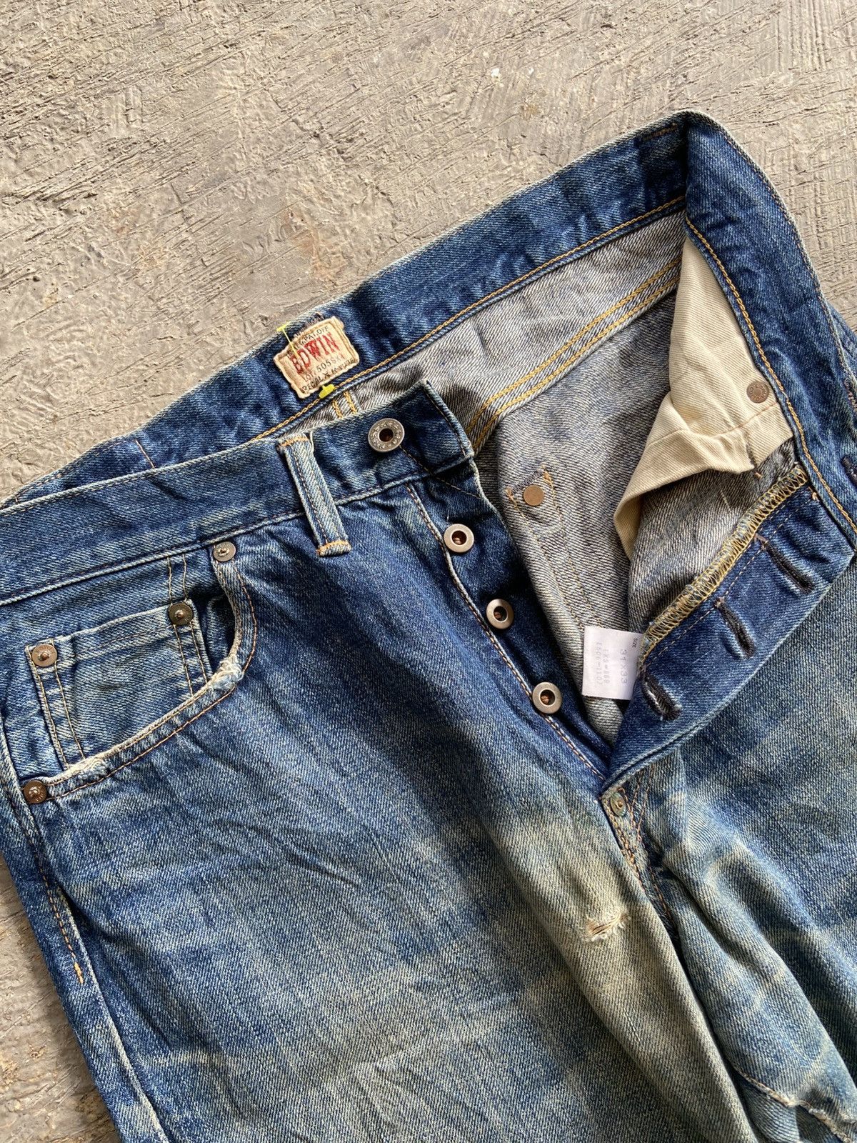 Edwin 1990s Edwin 505S - Vintage Ripped Selvedge Denim Pants Size US 31 - 4 Thumbnail