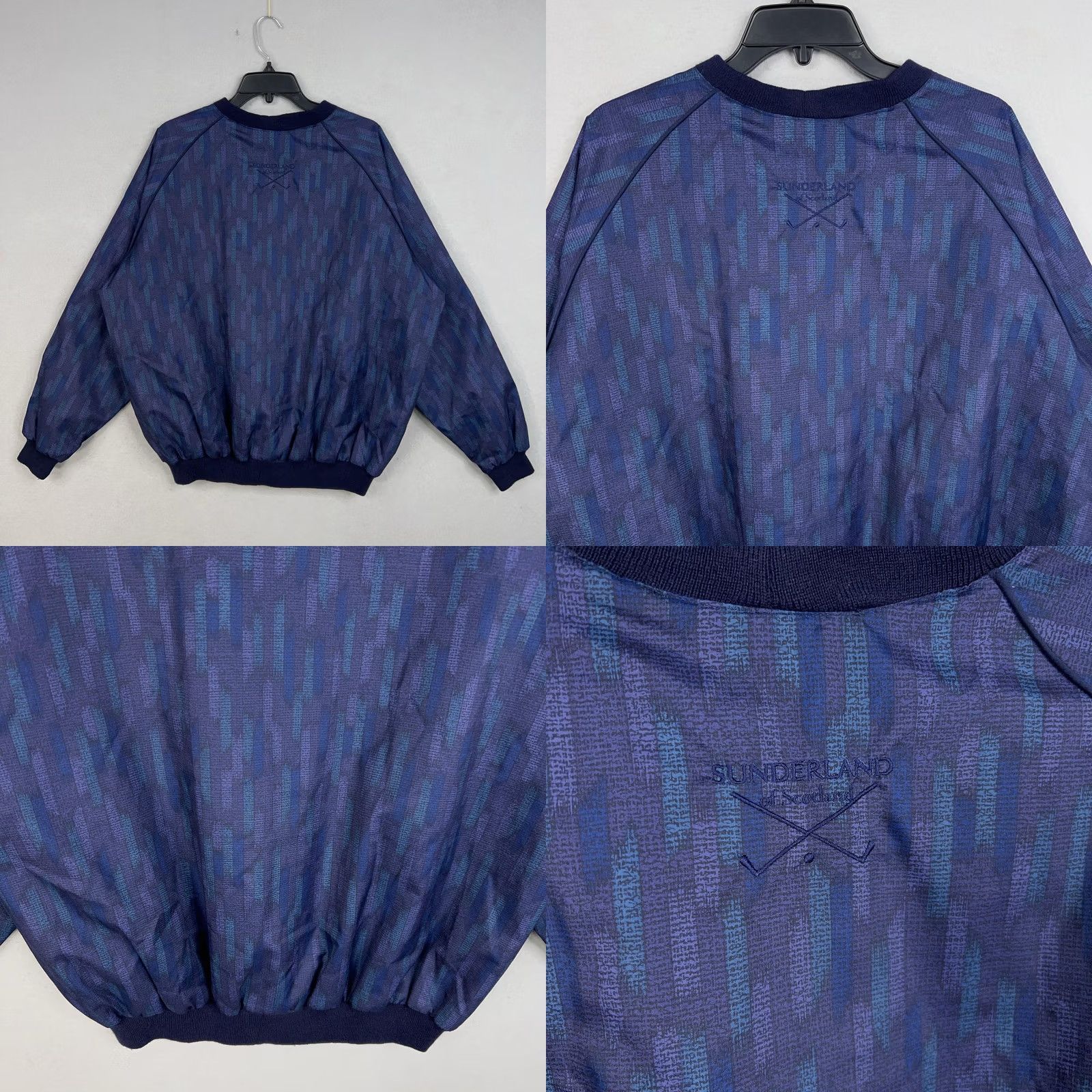 Vintage Sunderland of Scotland Windbreaker Pullover Mens L Blue Weatherbeater Golf Jacket Size US L / EU 52-54 / 3 - 8 Thumbnail