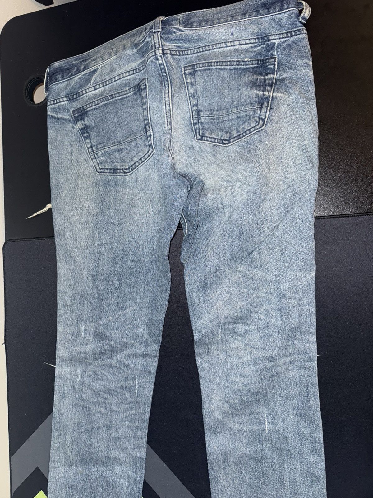 Vintage Men Blue Ripped Skinny Jeans Size US 30 / EU 46 - 12 Thumbnail
