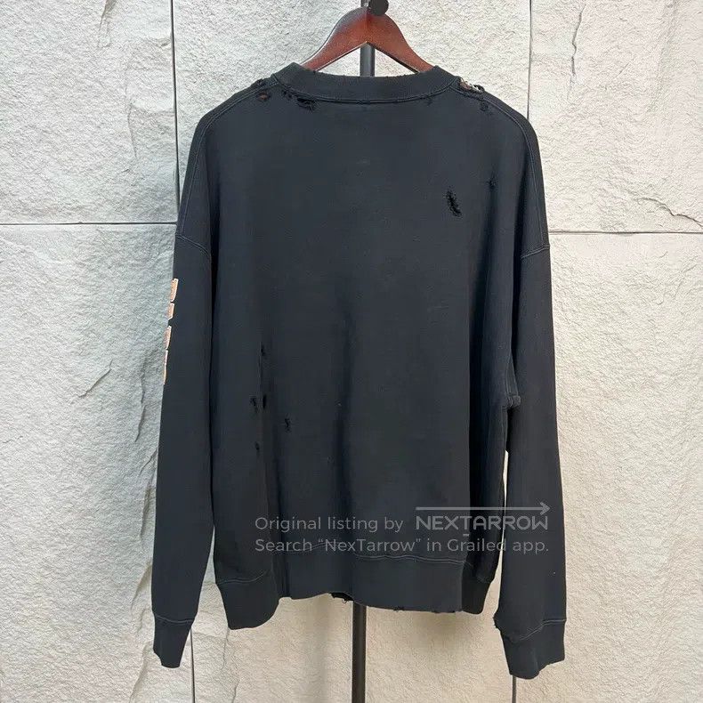 Balenciaga Balenciaga Washed Distressed Double B Letter Logo Sweatshi Size US M / EU 48-50 / 2 - 2 Thumbnail
