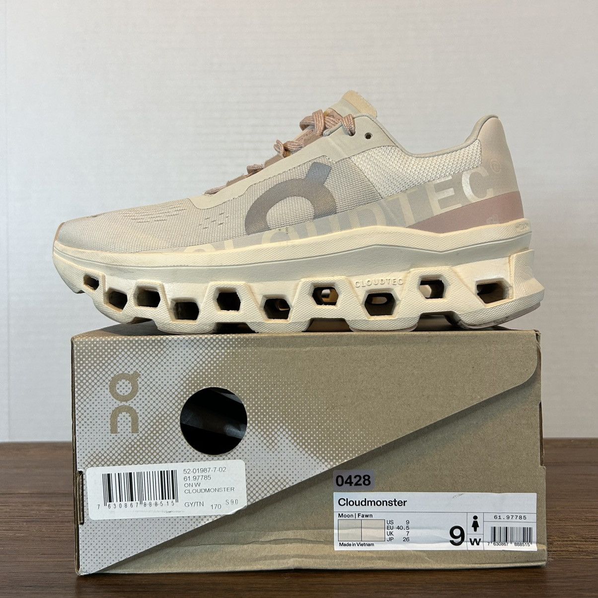 On On Running Cloudmonster Moon Fawn Women’s 9 Size US 9 / IT 39 - 2 Thumbnail