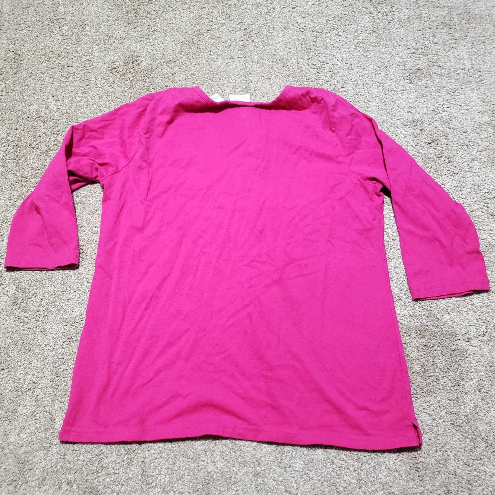 Pinko Kim Rogers Shirt Girls Adult Large Half Sleeve Floral Pink Top 90s? (Note: adjust) Size L / US 10 / IT 46 - 8 Thumbnail