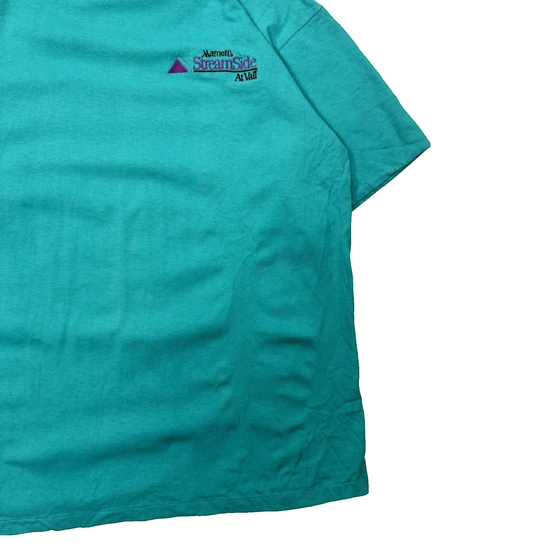 Vintage Vintage 90s Made in USA Marriotts Embroidered T Shirt Size US L / EU 52-54 / 3 - 3 Thumbnail