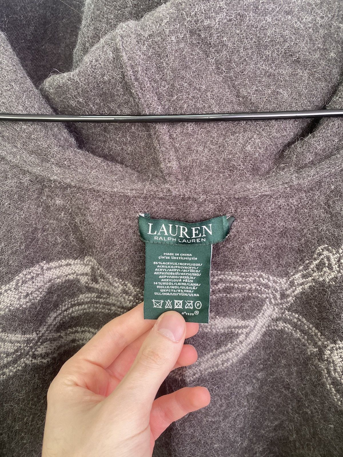Ralph Lauren × Vintage Vintage Lauren by Ralph Lauren Belted Jacquard Poncho Size M / US 6-8 / IT 42-44 - 8 Thumbnail