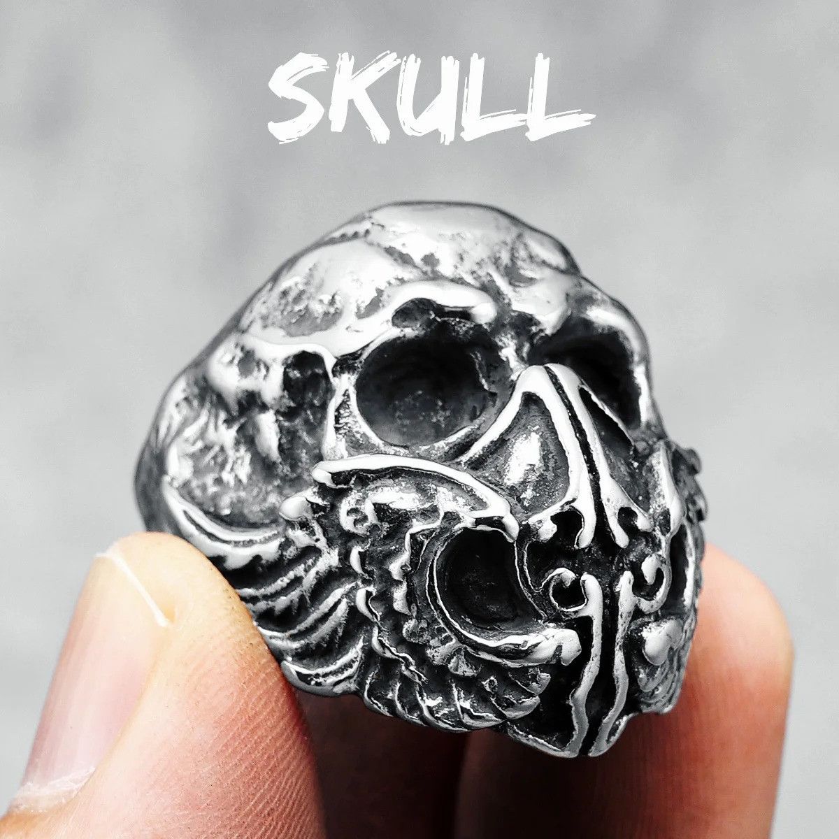 Jewelry Mask Skull Men Ring Size ONE SIZE - 6 Thumbnail