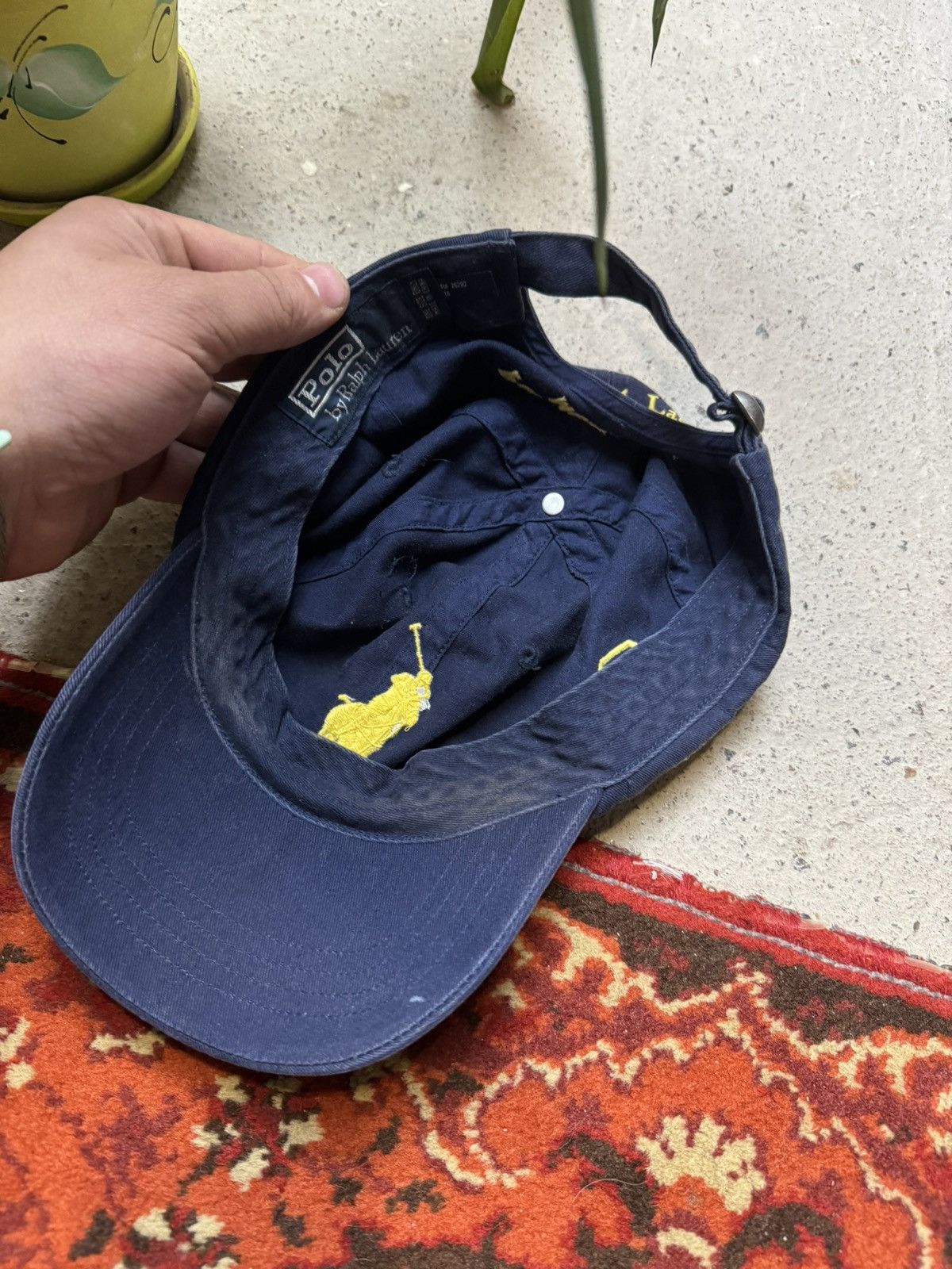 Polo Ralph Lauren × Vintage Vintage Y2K Polo Ralph Lauren Embroidered Logo 3 Horse Cap Size ONE SIZE - 5 Thumbnail