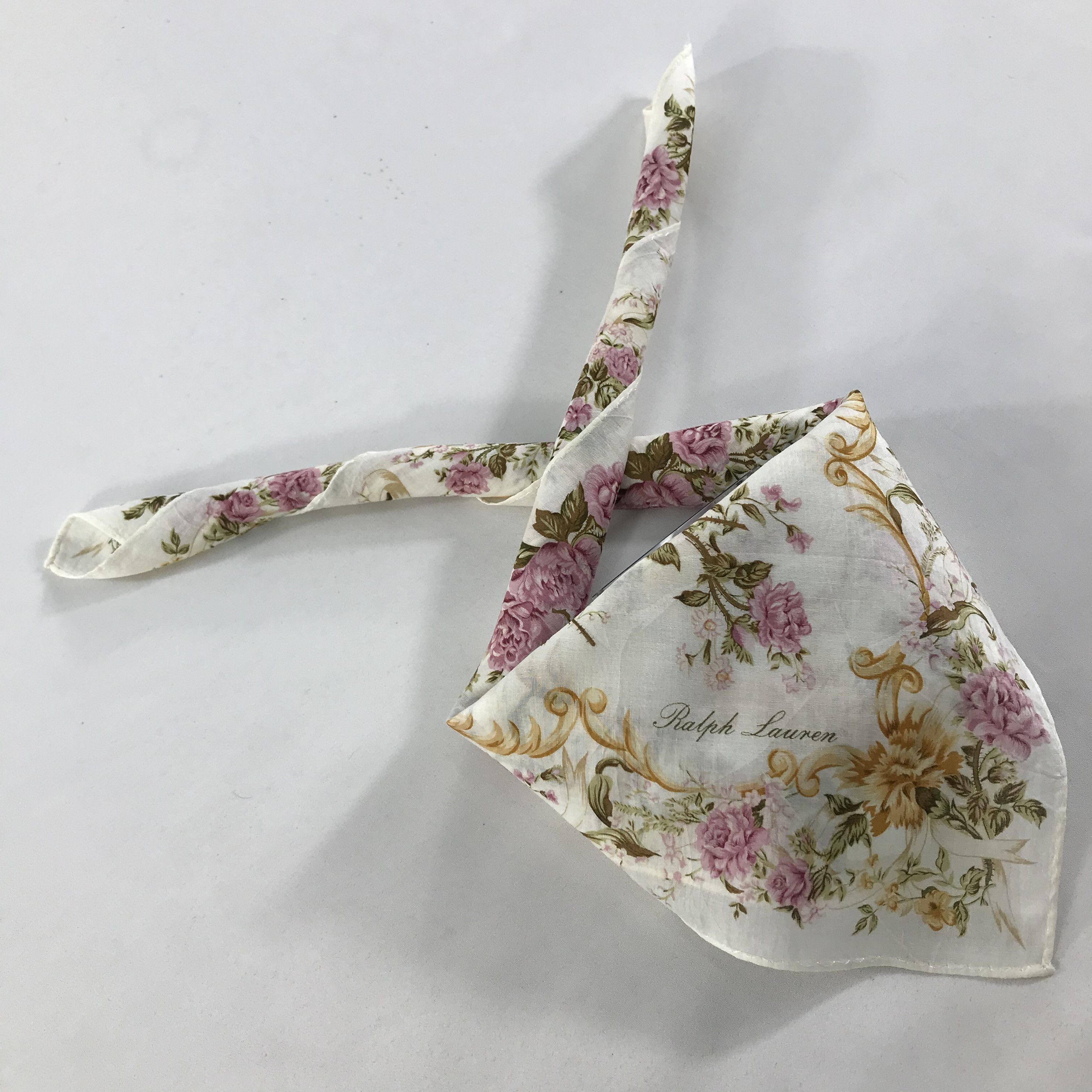 Ralph Lauren × Vintage Ralph Lauren Bandana / Handkerchief / Neckerchief - S1505 Size ONE SIZE - 4 Thumbnail