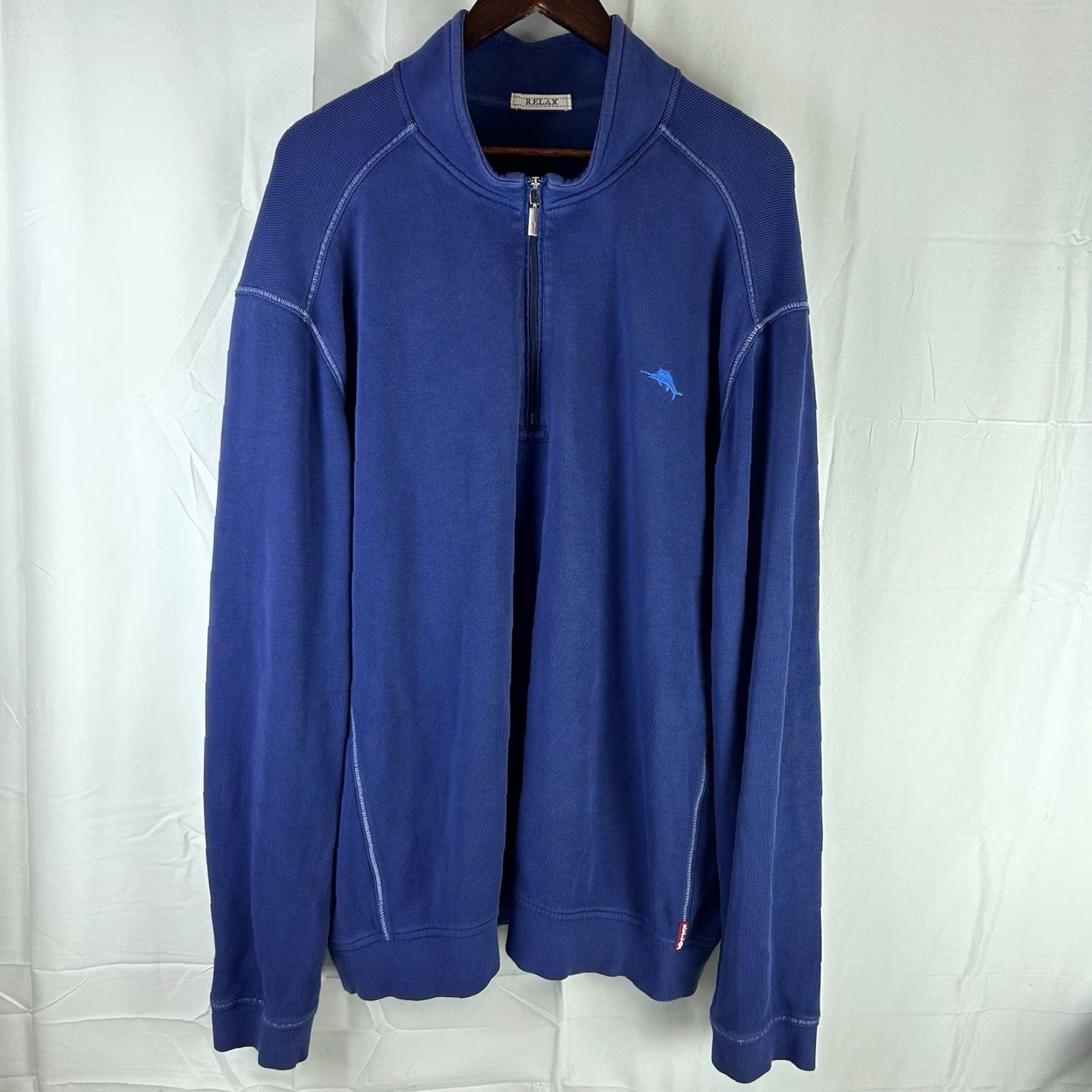 Tommy Bahama Tommy Bahama Pullover Quarter Zip Paradise Nation Relax Blue Men’s 3XL Size US XXL / EU 58 / 5 - 3 Thumbnail
