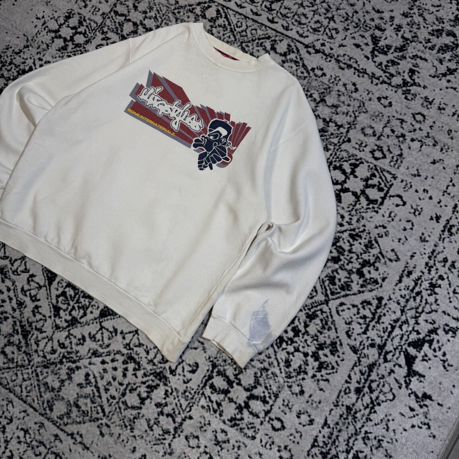 Vintage Vintage Unisex White Cotton Sweatshirt Size S Skate USA Size US S / EU 44-46 / 1 - 2 Thumbnail