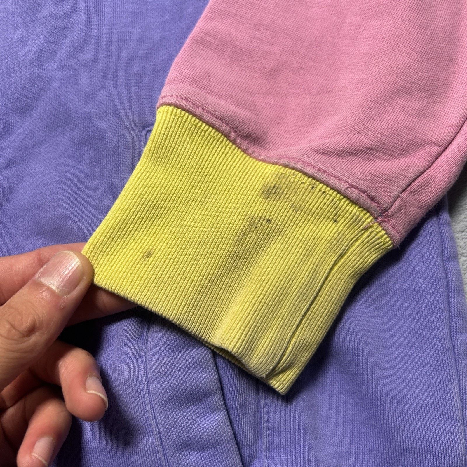 Teddy Fresh Teddy Fresh Color Block Pastel Hoodie Small Patchwork Stains Size US S / EU 44-46 / 1 - 5 Thumbnail