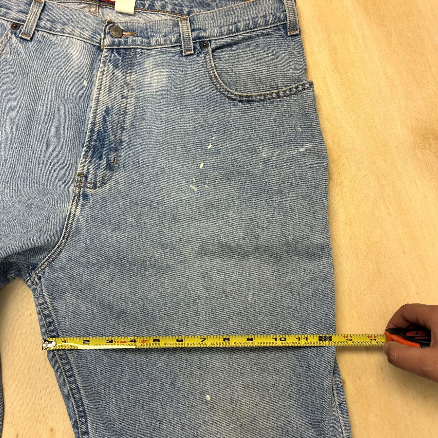 Old Navy Old Navy Jeans Mens 40x30 Light Wash Blue Denim Relaxed Straight Distressed Vintage N/A Size US 40 / EU 56 - 7 Thumbnail