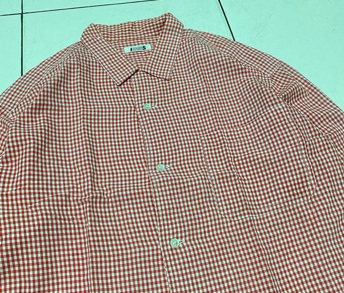 Issey Miyake 2000s Issey Miyake I.S Plaid Pocket Ls Button Shirt Size US L / EU 52-54 / 3 - 3 Thumbnail
