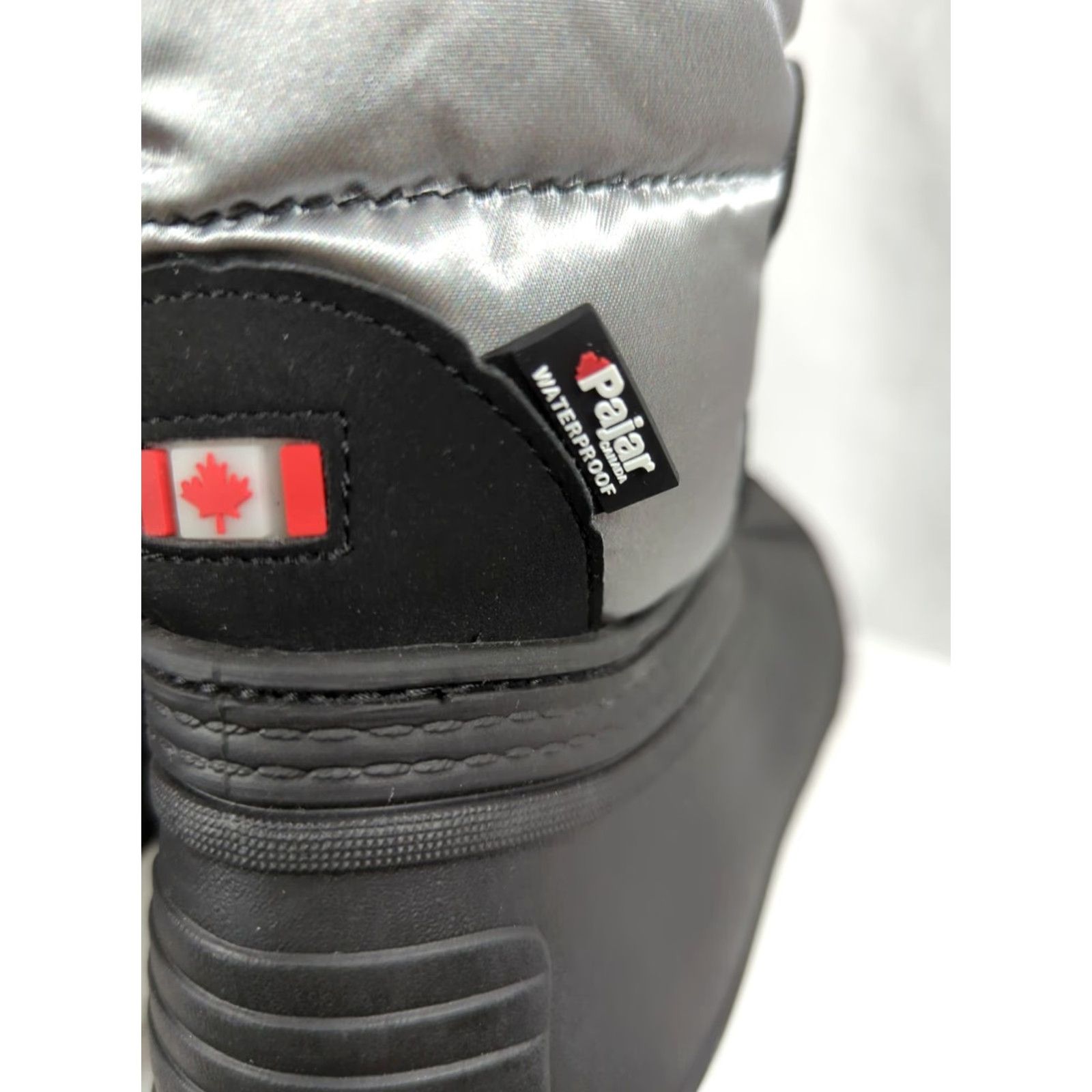Pajar Pajar Women Snow Boots Black/Silver Lace Up Waterproof Faux Fur Trim Wool Blend Lined Winter Boots 6M Size US 6 / IT 36 - 5 Thumbnail