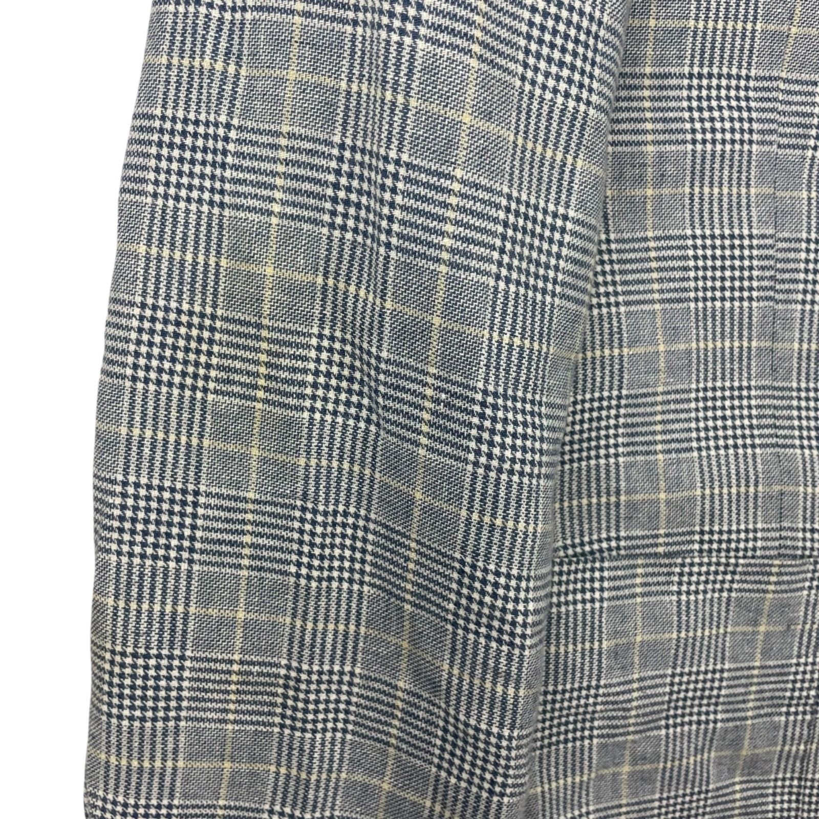 Tailorbyrd Tailorbyrd Men’s Linen/Cotton 2-Button Blazer Blue/Beige Pla Size 36S - 13 Thumbnail