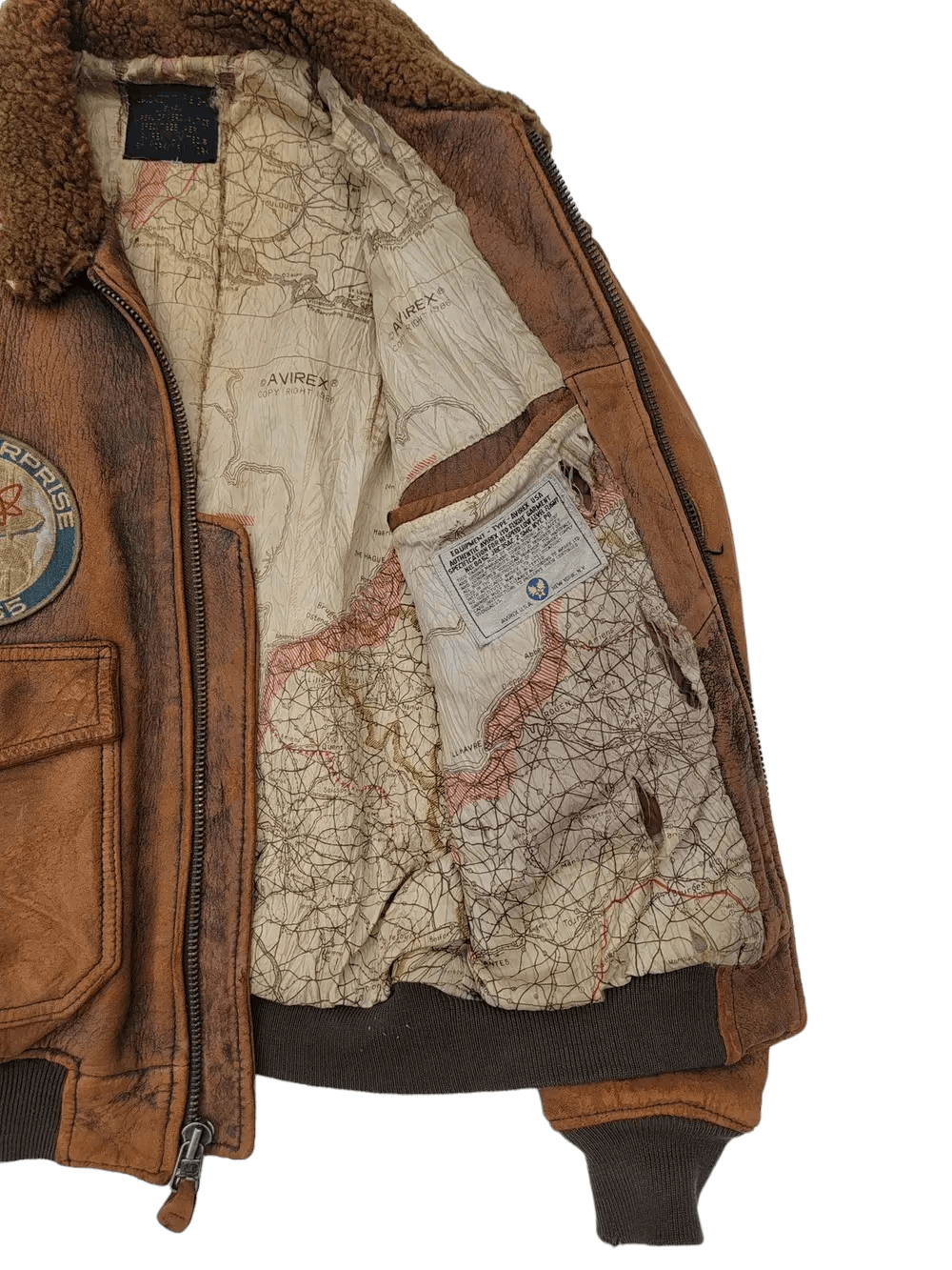 Avirex Vintage 80s Brown Avirex G-1 Flight Us Leather Jacket Size US L / EU 52-54 / 3 - 9 Thumbnail