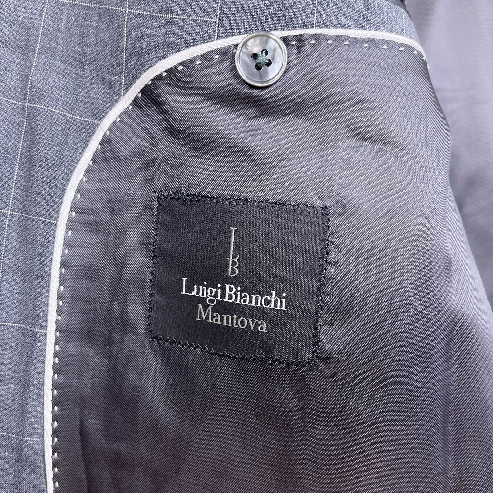 Luigi Bianchi Luigi Bianchi Mantova Ermenegildo Zegna Sport Coat Gray 46R Size 46R - 9 Thumbnail
